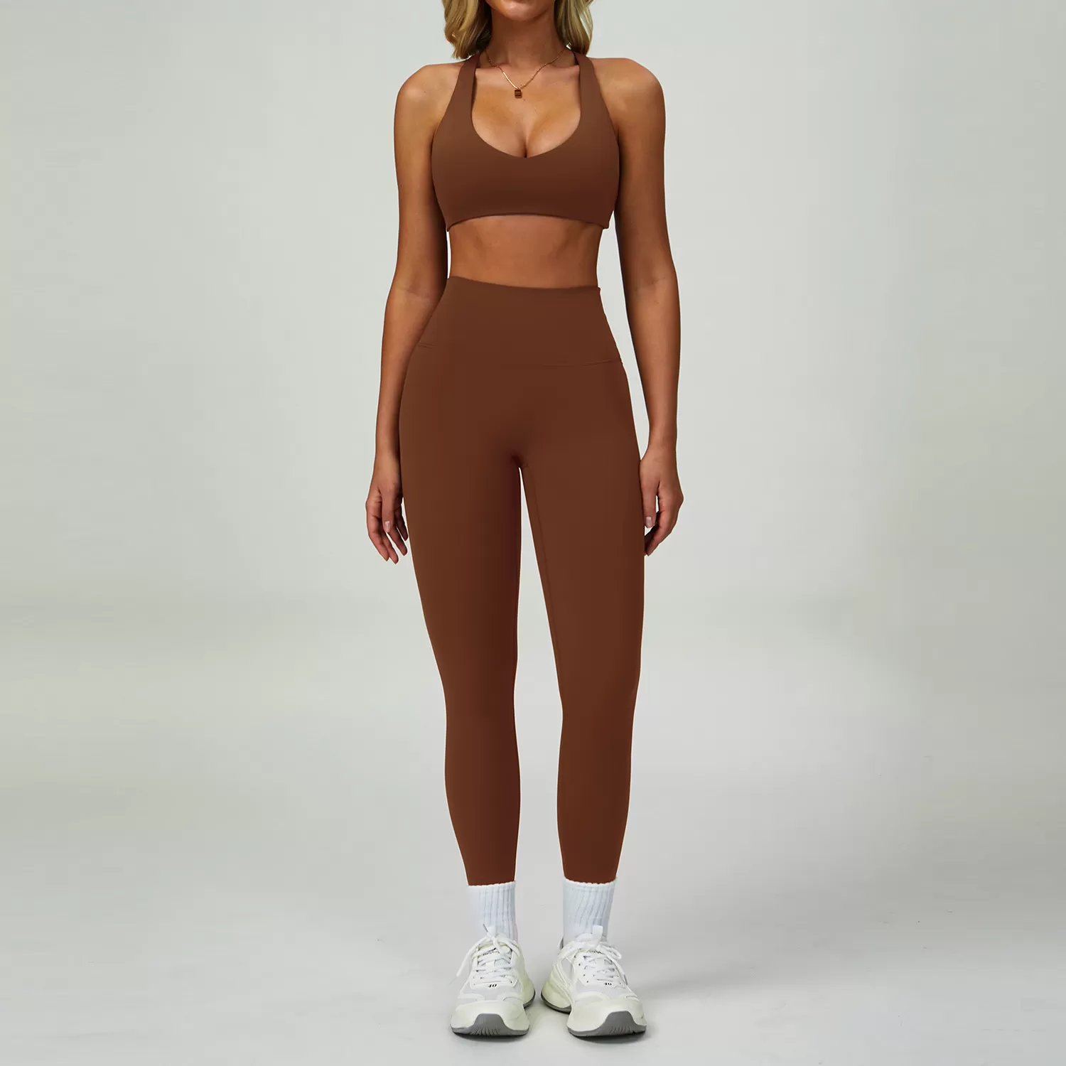 Conjunto de 4 piezas de sujetador y leggings para yoga, secado rápido, para gimnasio, FGBTZ9300