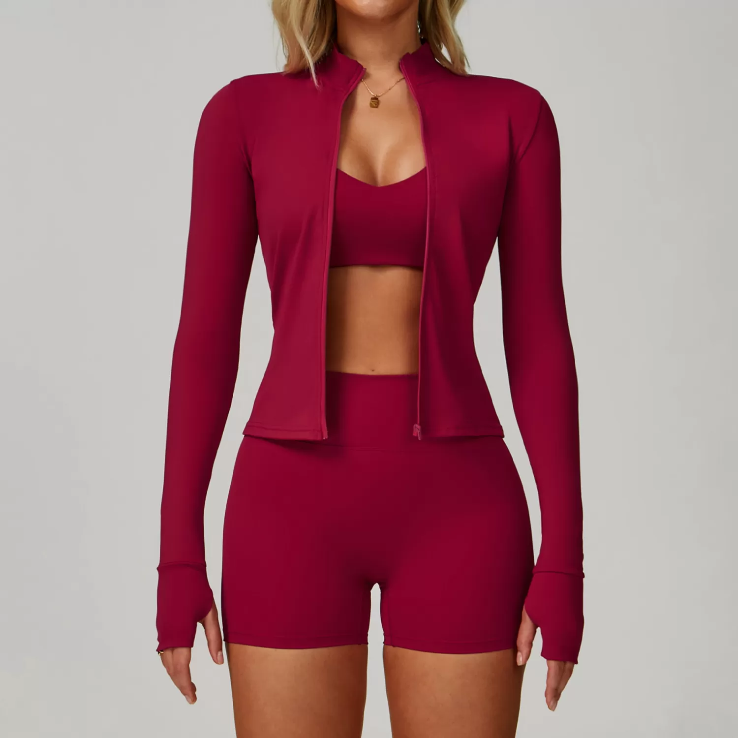 Conjunto de 4 piezas de sujetador y leggings para yoga, secado rápido, para gimnasio, FGBTZ9300