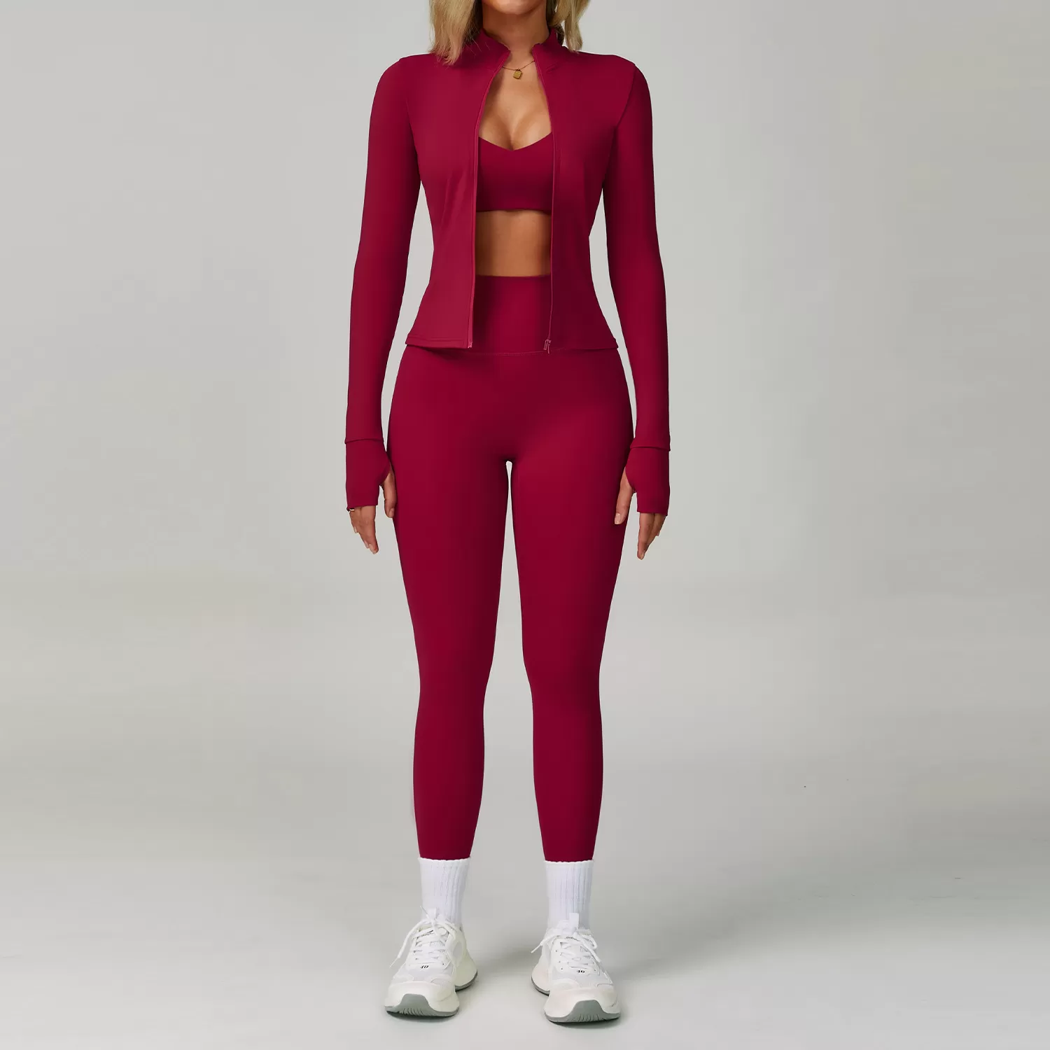 Conjunto de 4 piezas de sujetador y leggings para yoga, secado rápido, para gimnasio, FGBTZ9300