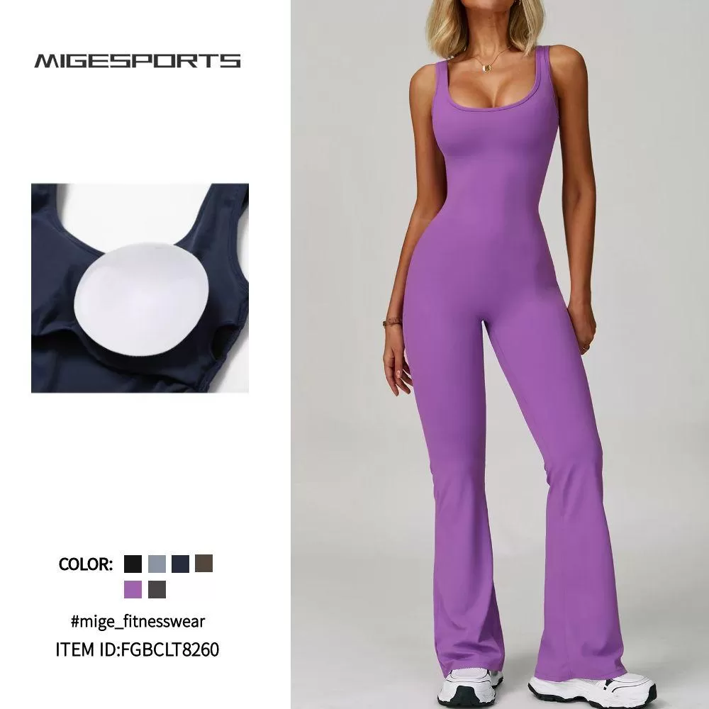 Nuevo mono de yoga de una pieza acampanado de moda FGBCLT8260