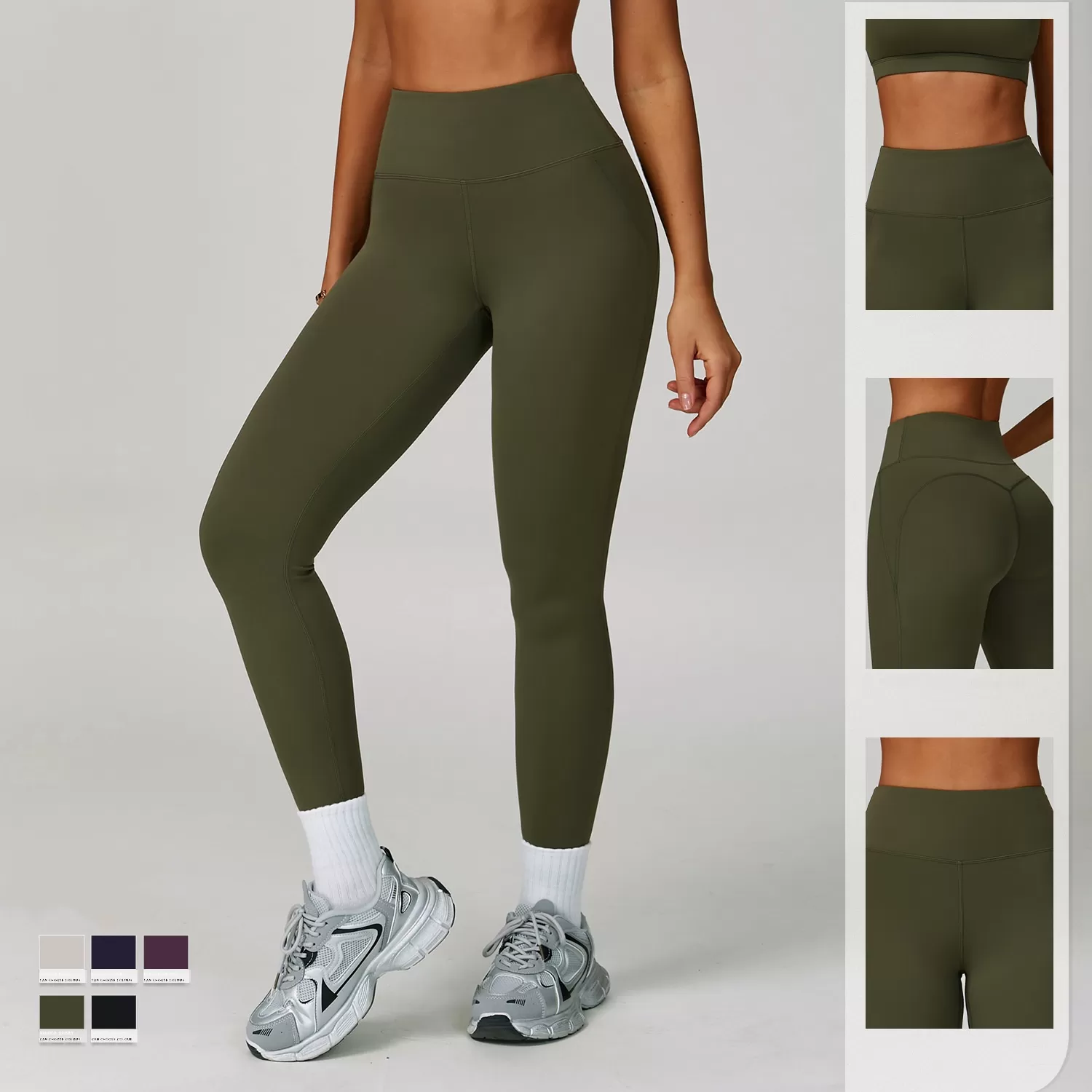Leggings de yoga de cintura alta con textura suave y mantequilla para mujer FGBECK3091-1