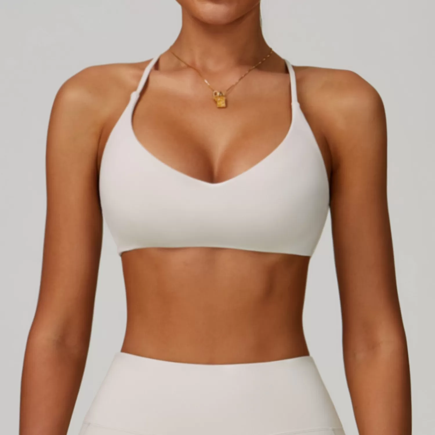 Sujetador deportivo de yoga con espalda cruzada para mujer FGBEWX3091-2