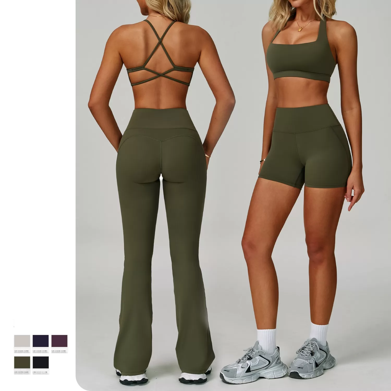Conjunto de yoga de compresión de 5 piezas de alta calidad FGBTZ3091