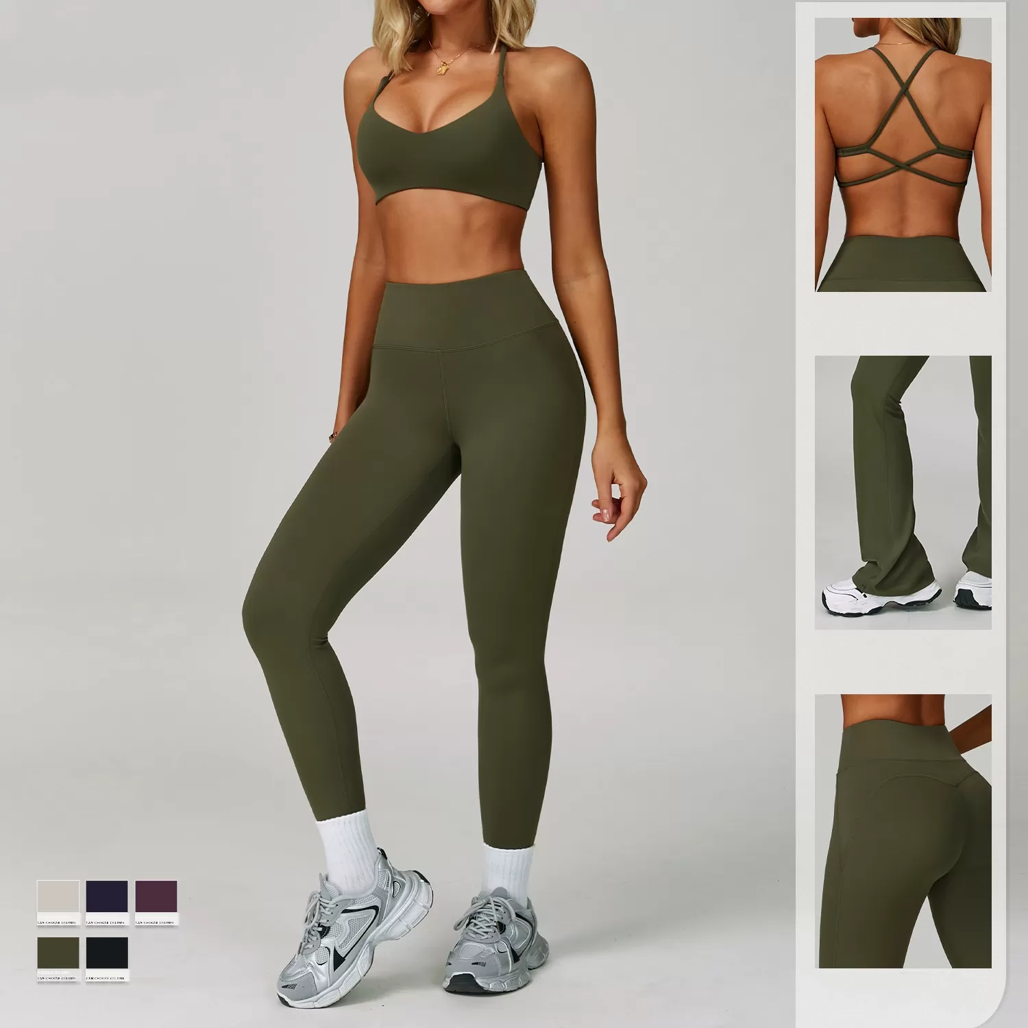 Conjunto de yoga de compresión de 5 piezas de alta calidad FGBTZ3091