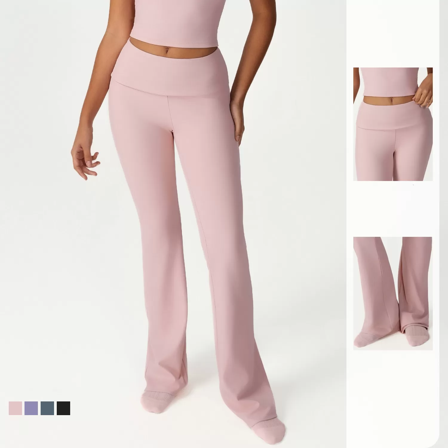 Pantalones de yoga acampanados de cintura alta para mujer FGBSM2533