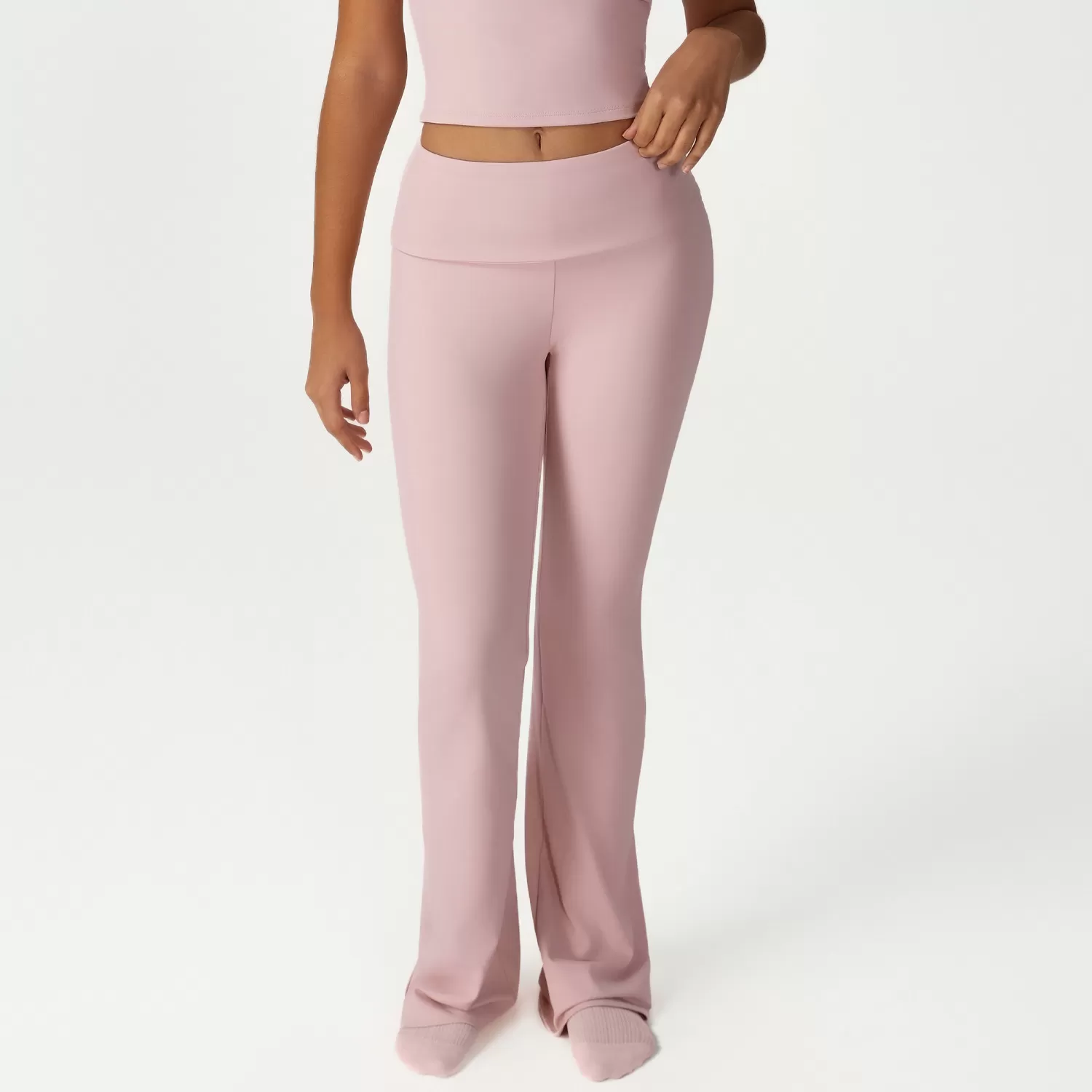 Pantalones de yoga acampanados de cintura alta para mujer FGBSM2533