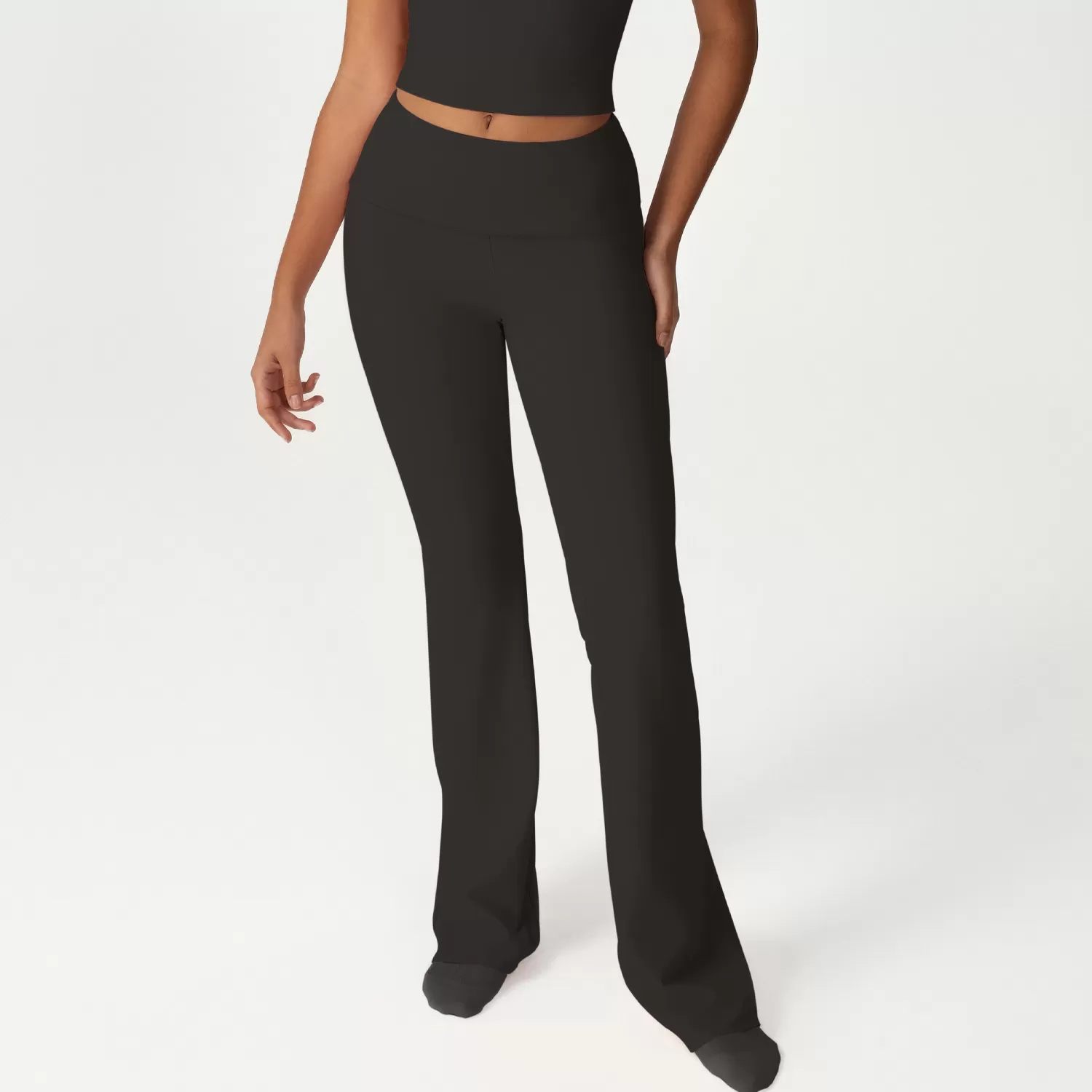 Pantalones de yoga acampanados de cintura alta para mujer FGBSM2533