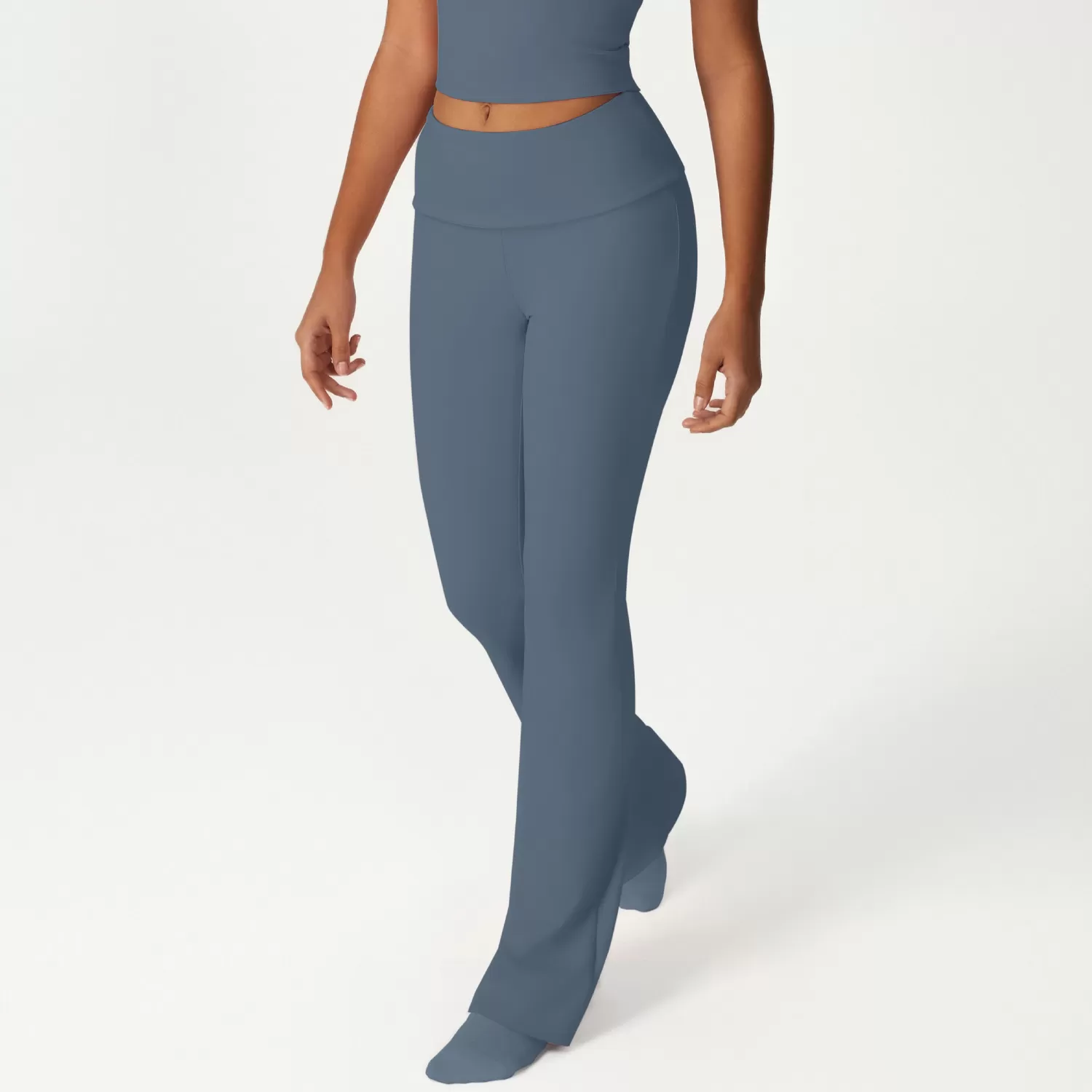 Pantalones de yoga acampanados de cintura alta para mujer FGBSM2533