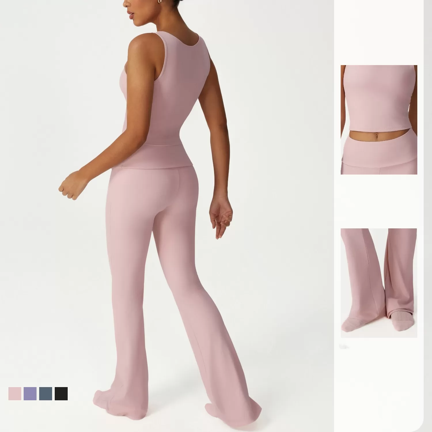 Conjunto de yoga de 2 piezas de alta elasticidad para mujer FGBSM2533