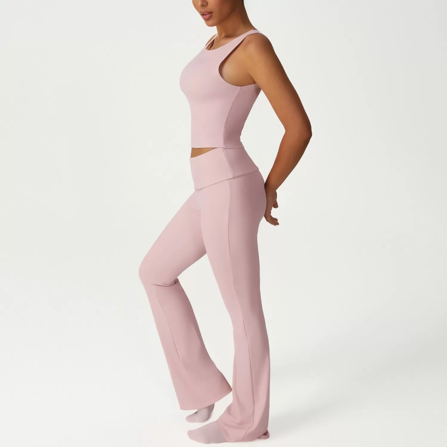 Conjunto de yoga de 2 piezas de alta elasticidad para mujer FGBSM2533