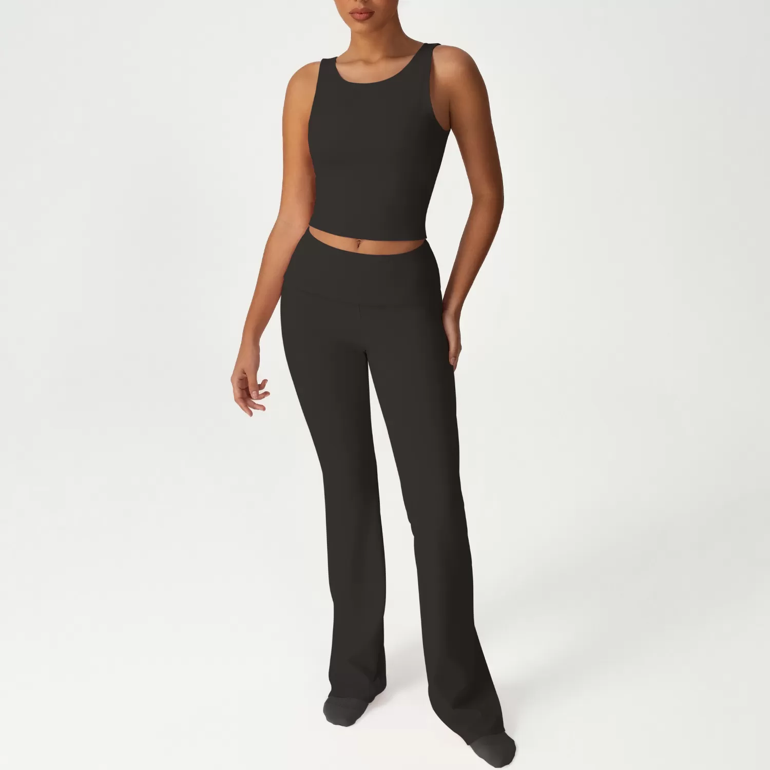 Conjunto de yoga de 2 piezas de alta elasticidad para mujer FGBSM2533