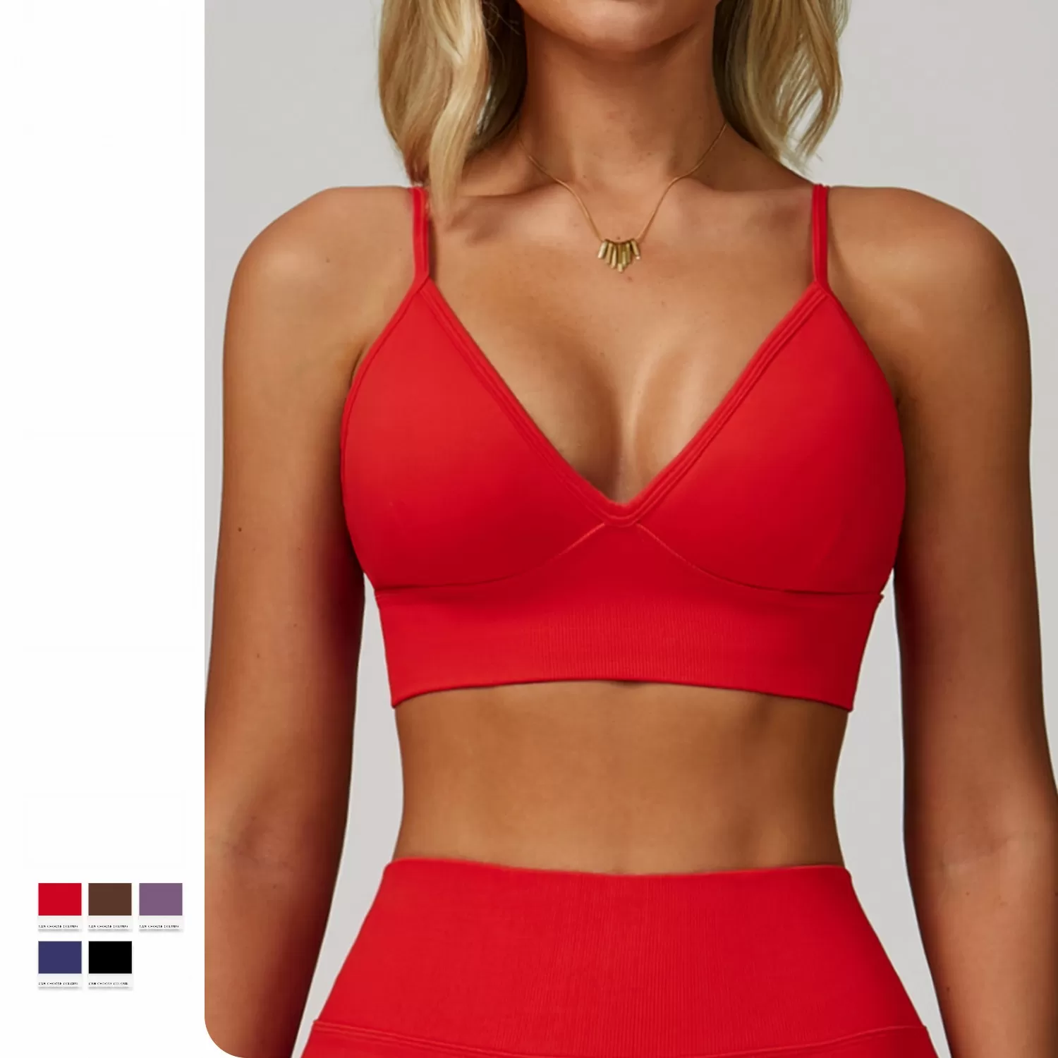 Sujetador deportivo ligero y suave para yoga y gimnasio, sin costuras, FGBDWX7790