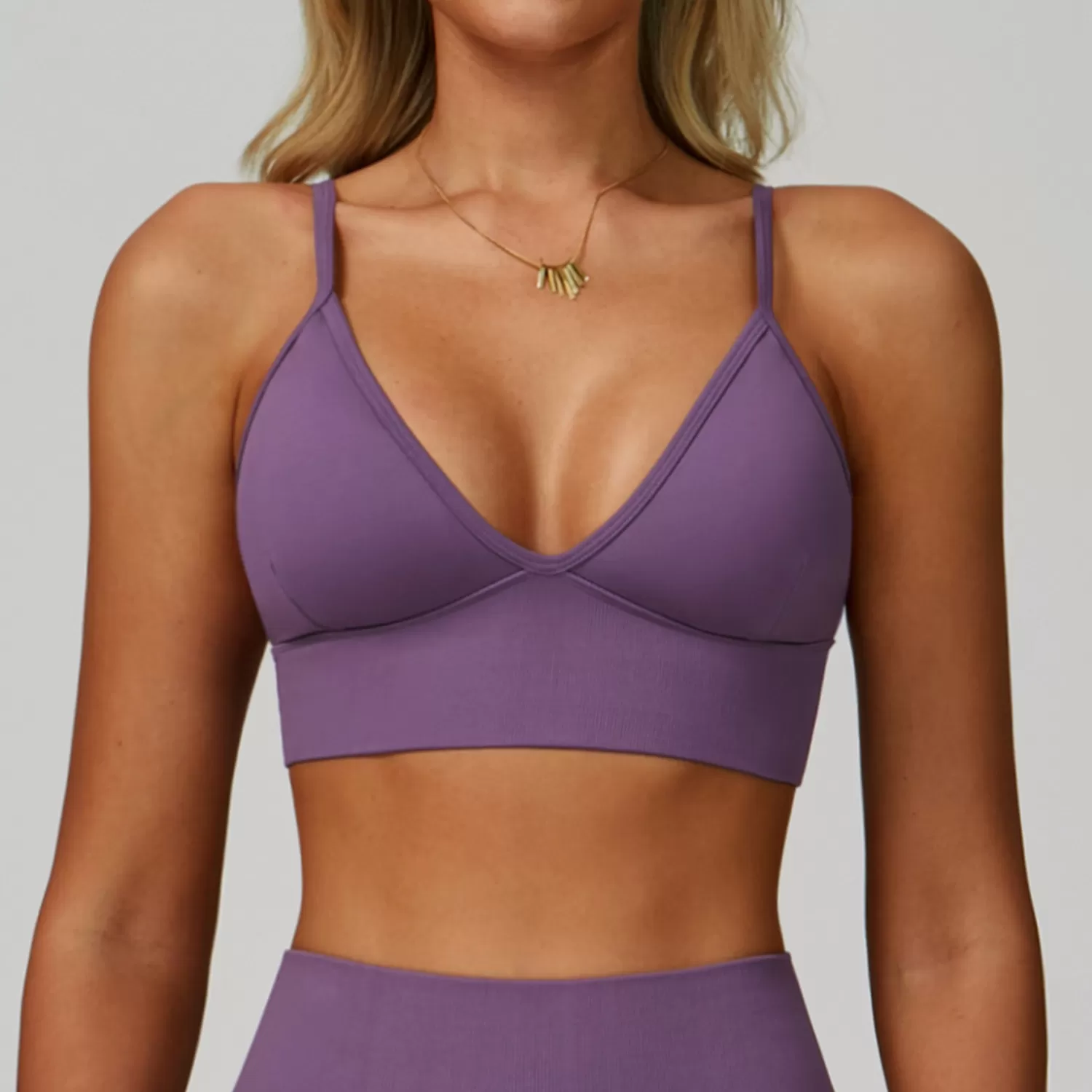 Sujetador deportivo ligero y suave para yoga y gimnasio, sin costuras, FGBDWX7790