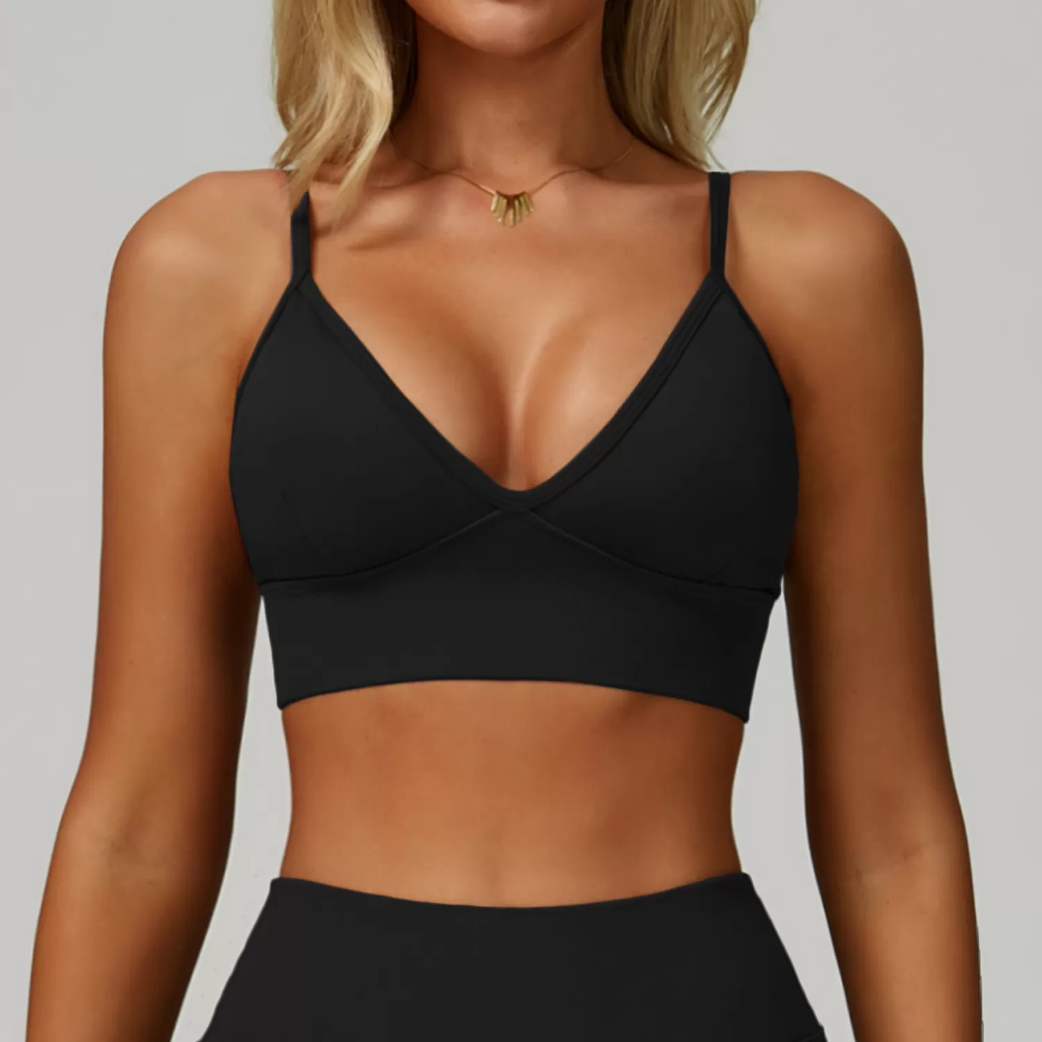 Sujetador deportivo ligero y suave para yoga y gimnasio, sin costuras, FGBDWX7790