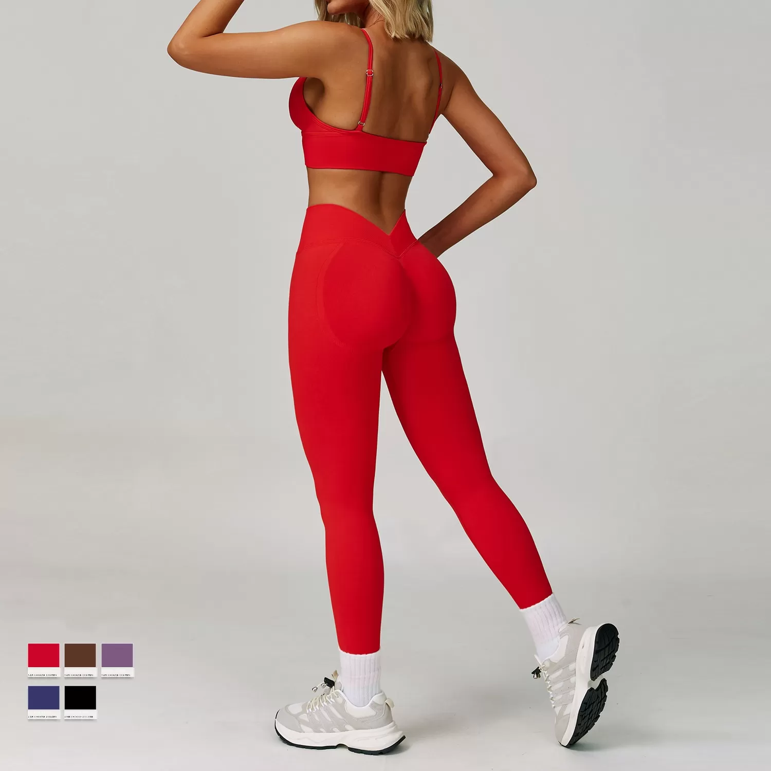 Conjunto de yoga de 4 piezas, sin costuras y muy elástico, con chaqueta FGBTZ7790