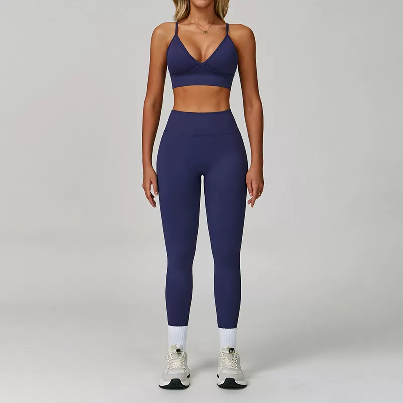 Conjunto de yoga de 4 piezas, sin costuras y muy elástico, con chaqueta FGBTZ7790