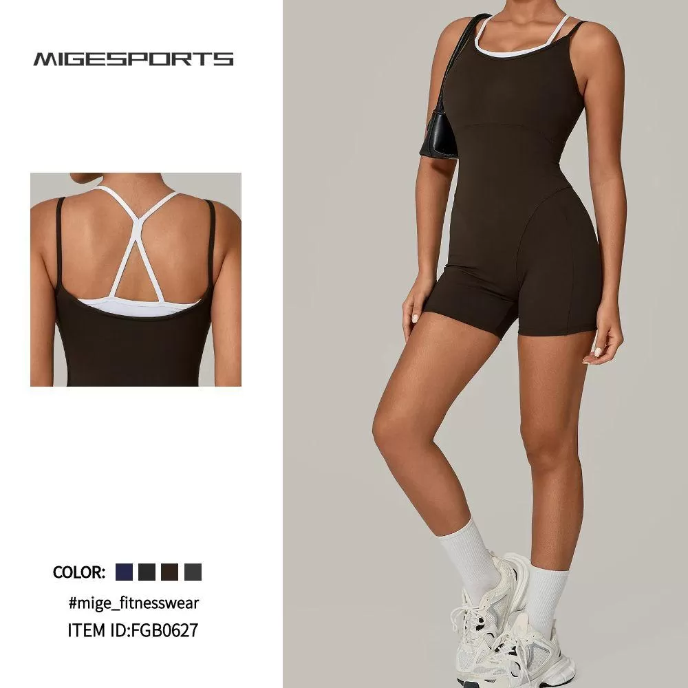 Mono deportivo de yoga de una pieza para mujer para entrenamientos FGB0627