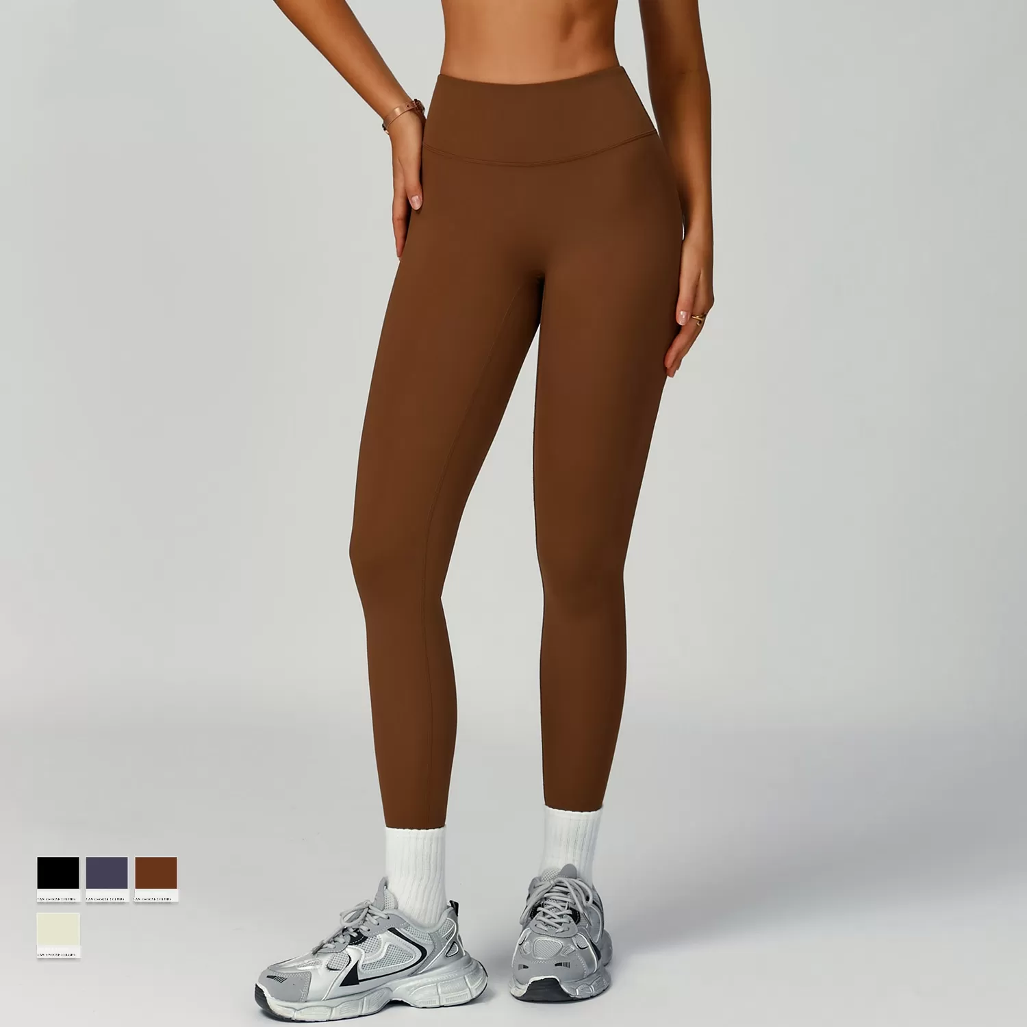 Leggings deportivos de licra y nailon con cintura elástica y logotipo personalizado FGBECK2029