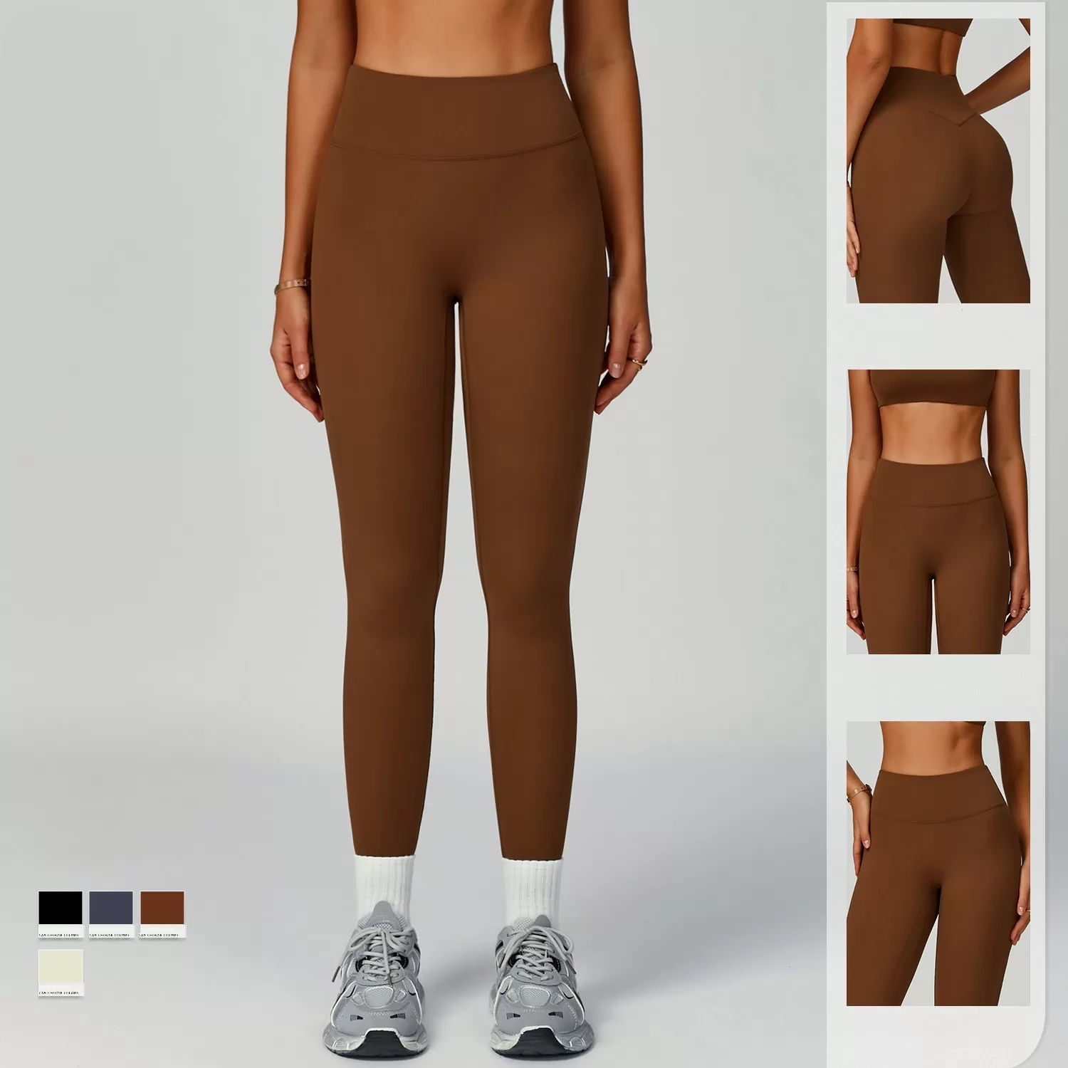 Leggings deportivos de licra y nailon con cintura elástica y logotipo personalizado FGBECK2029