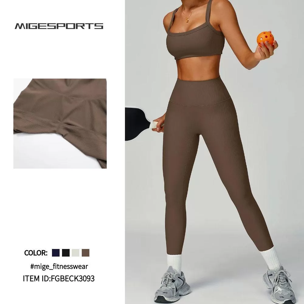 Leggings de yoga, diseño personalizado, color, levantamiento de glúteos, FGBECK3093