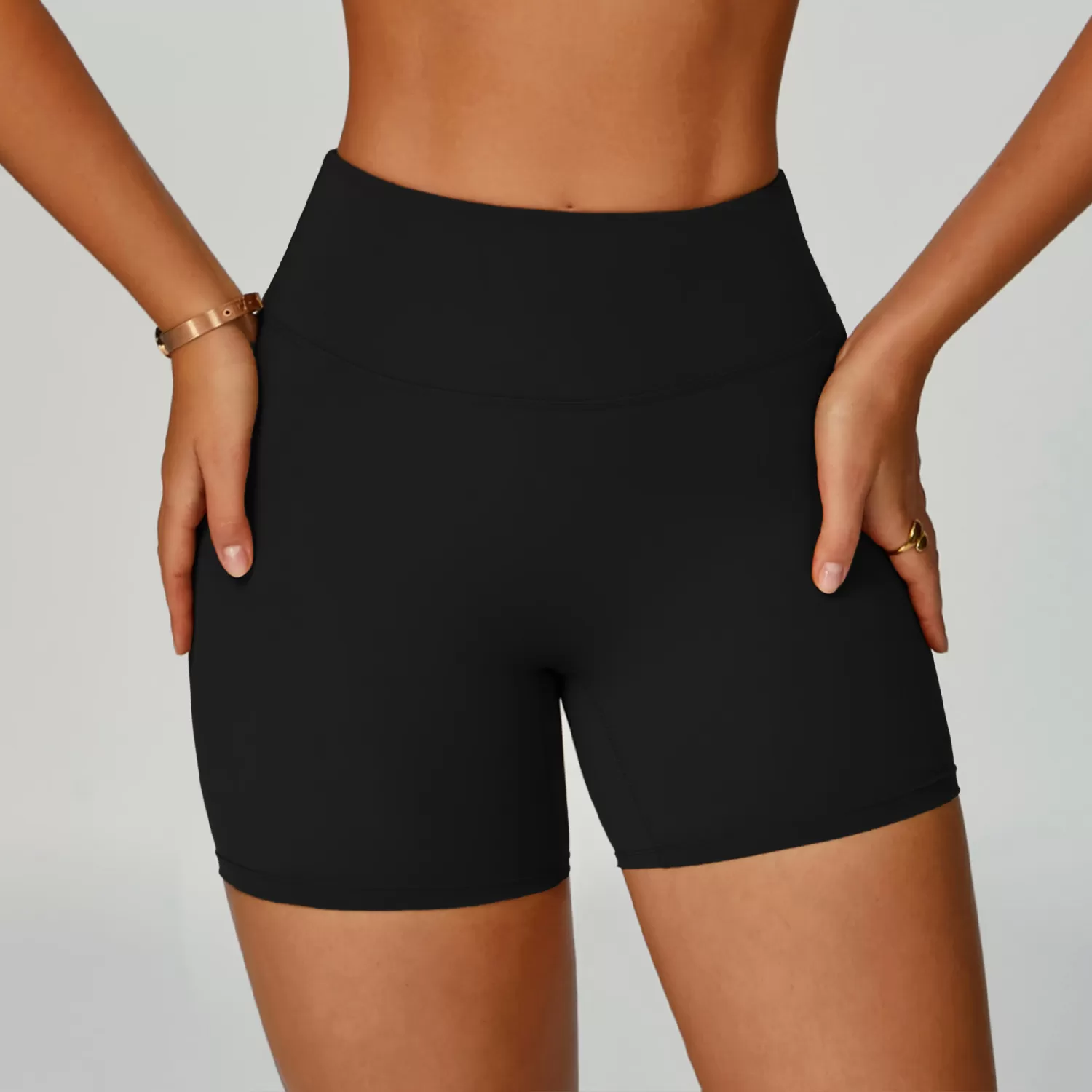 Pantalones cortos de yoga de secado rápido, cintura alta y tacto piel, FGBEDK2029