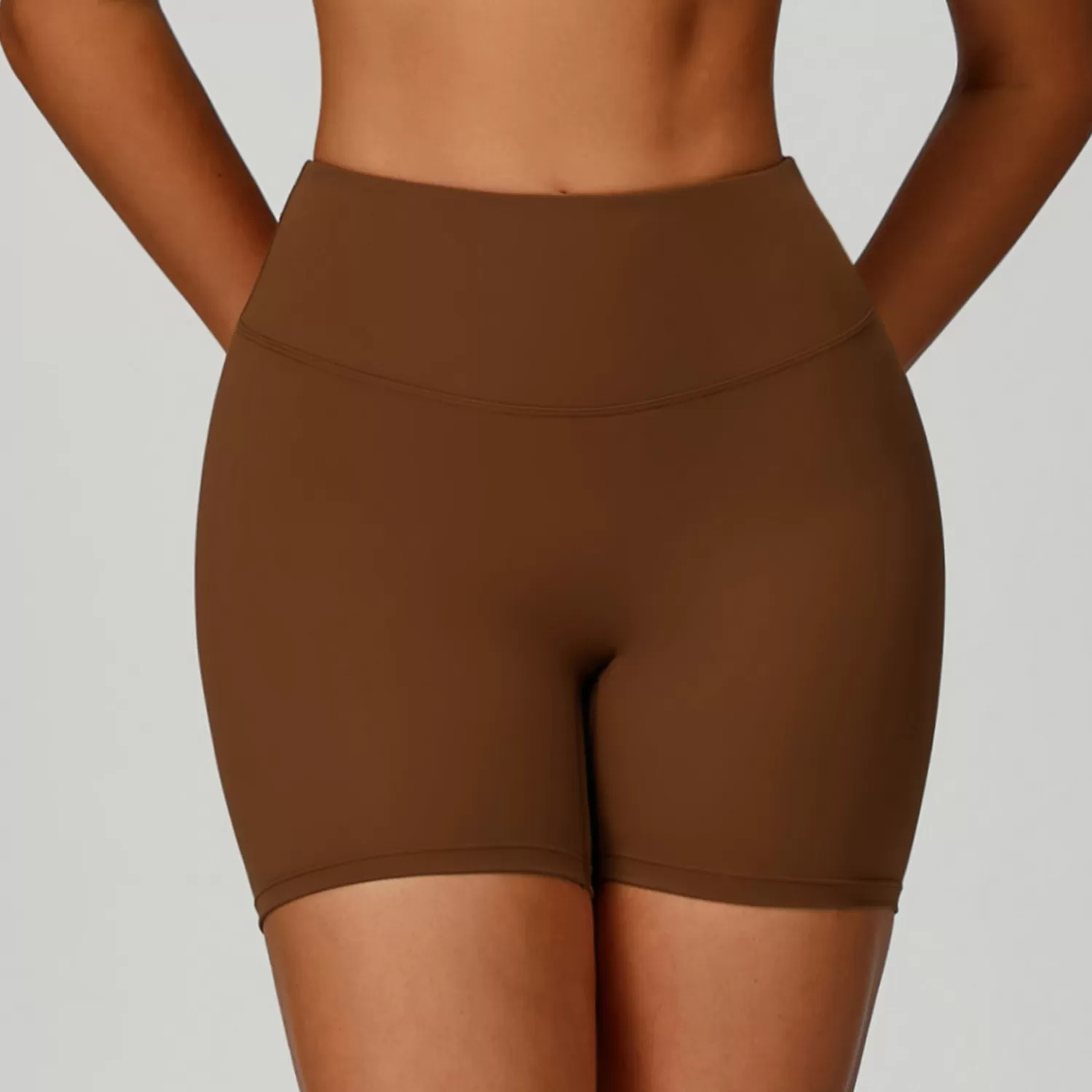 Pantalones cortos de yoga de secado rápido, cintura alta y tacto piel, FGBEDK2029