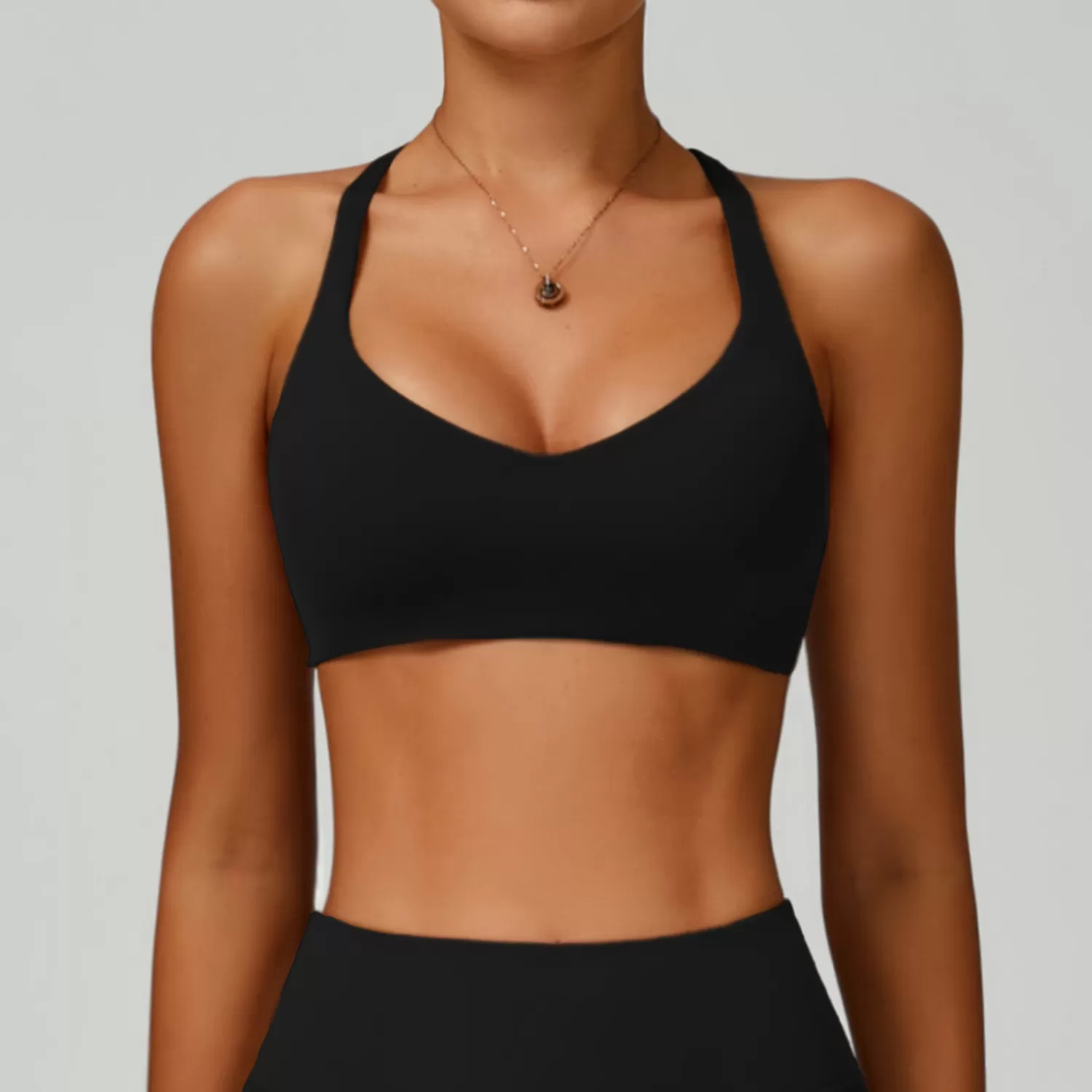 Sujetador deportivo para mujer, de nailon suave y elastano, tejido reciclado, FGBEWX2029