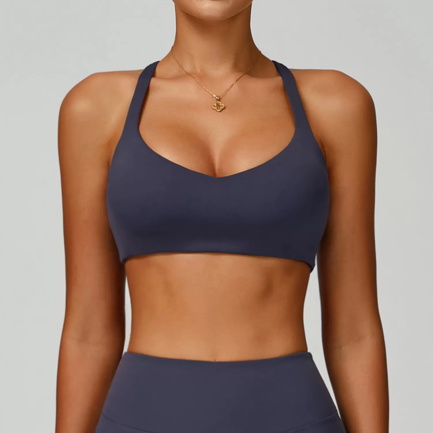 Sujetador deportivo para mujer, de nailon suave y elastano, tejido reciclado, FGBEWX2029