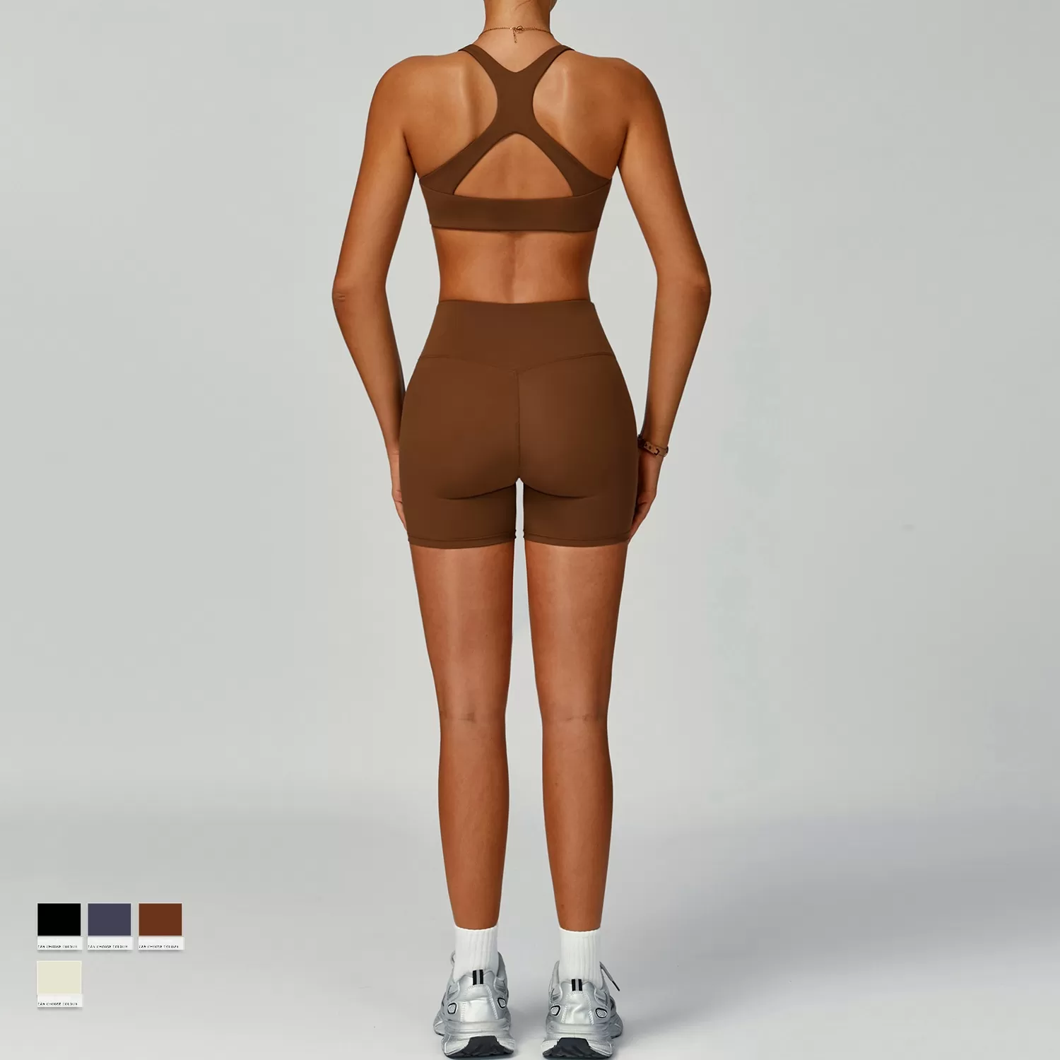 Conjunto de yoga personalizado OEM con leggings y sujetador cruzado, FGBTZ2029