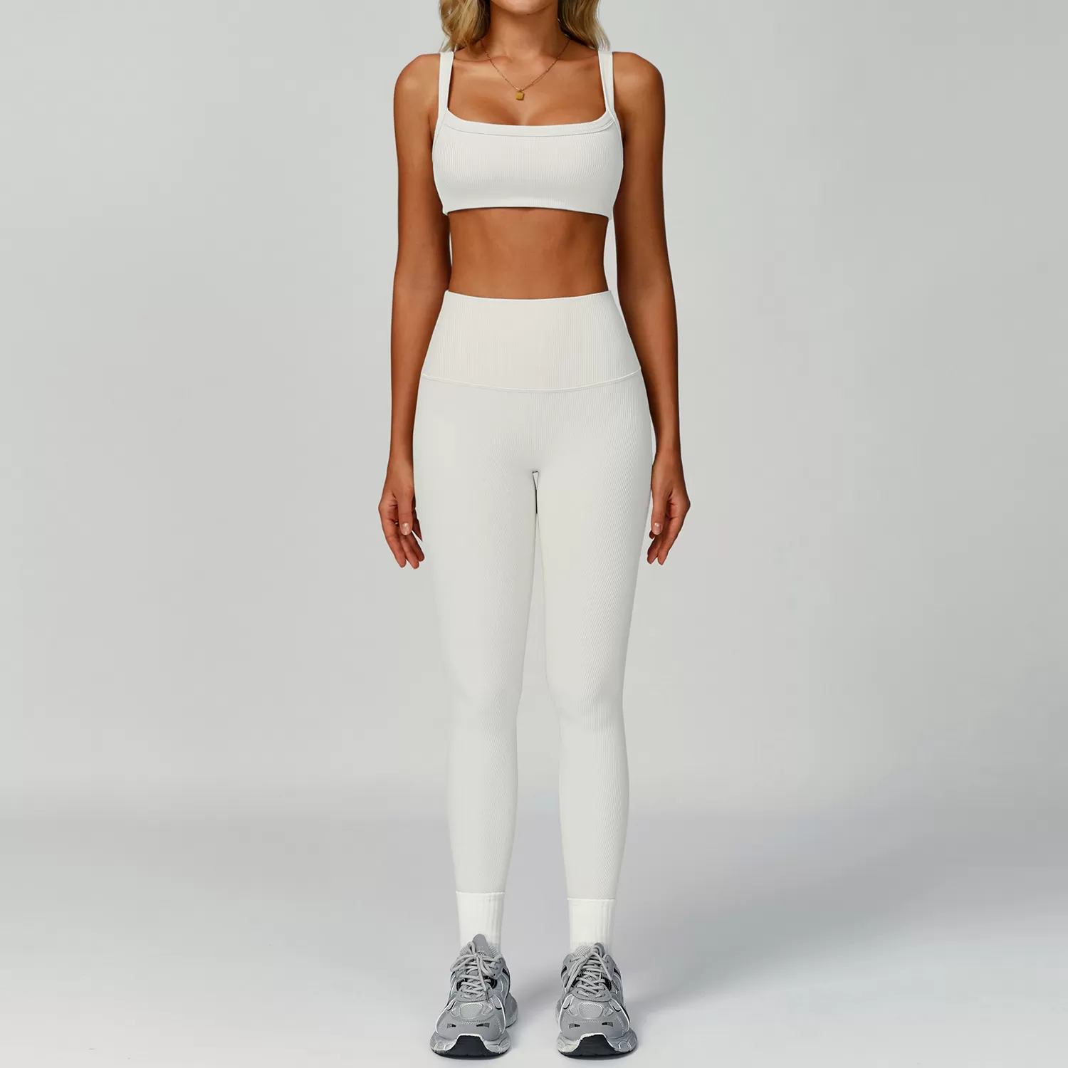 Conjuntos de yoga sin costuras para mujer, informales, de moda, de colores sólidos, deportivos, FGBTZ3093