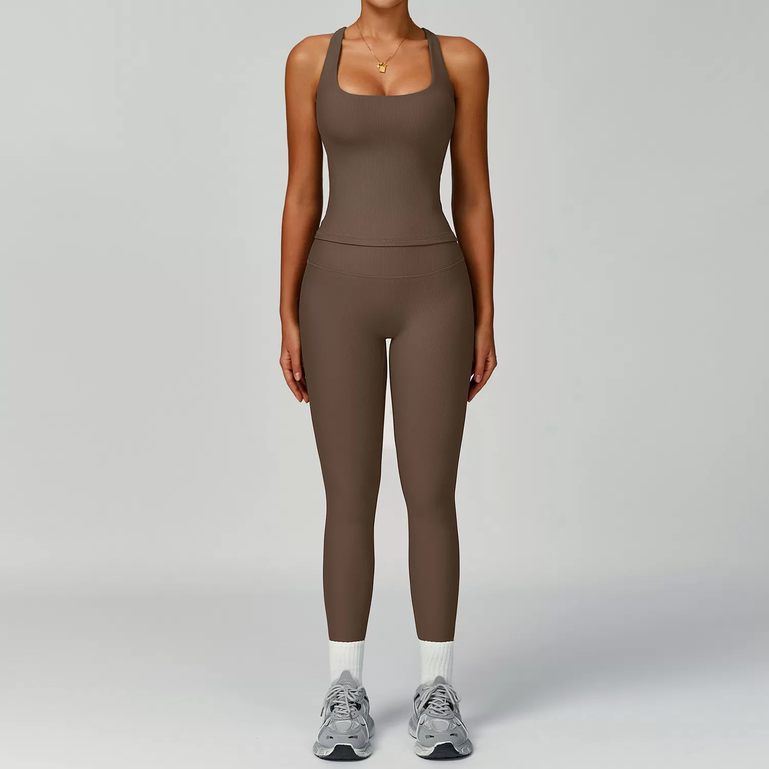 Conjuntos de yoga sin costuras para mujer, informales, de moda, de colores sólidos, deportivos, FGBTZ3093