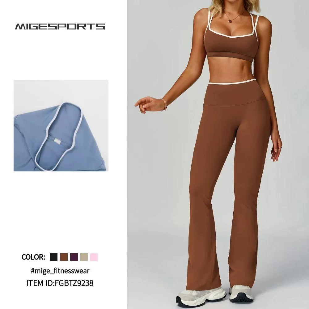 Conjunto deportivo de 5 piezas para mujer, para gimnasio, fitness y yoga, FGBTZ9238