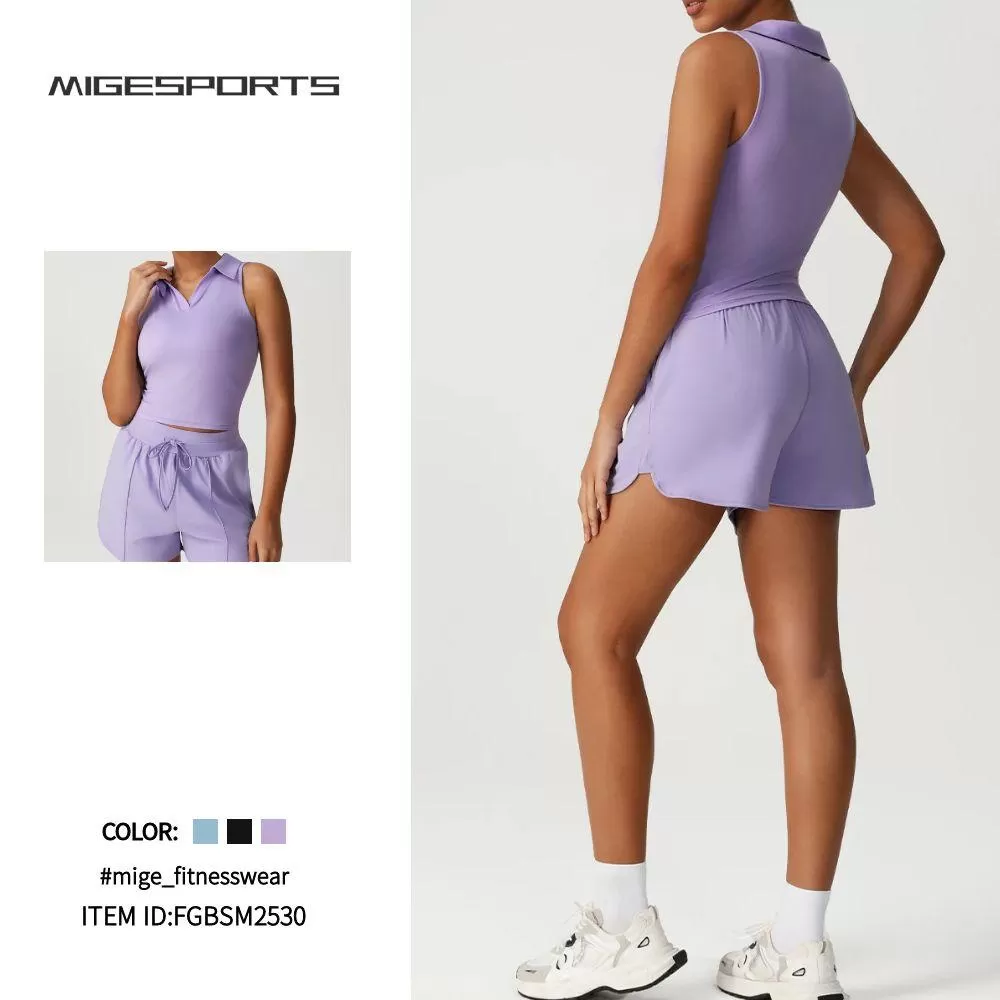 Ropa deportiva de yoga, tops y pantalones cortos, ropa personalizada, FGBSM2530