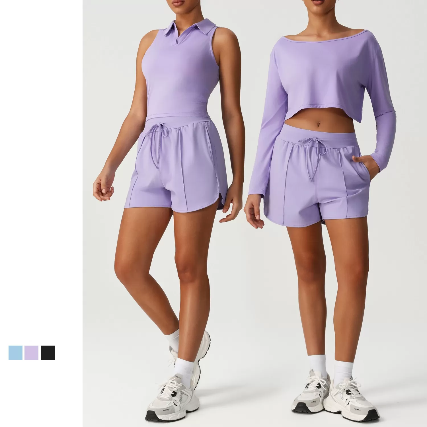 Ropa deportiva de yoga, tops y pantalones cortos, ropa personalizada, FGBSM2530