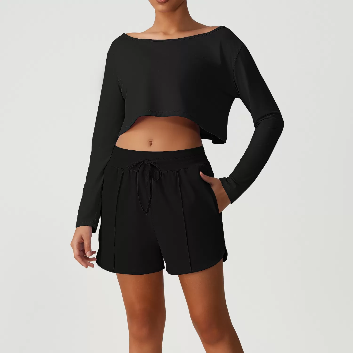 Ropa deportiva de yoga, tops y pantalones cortos, ropa personalizada, FGBSM2530