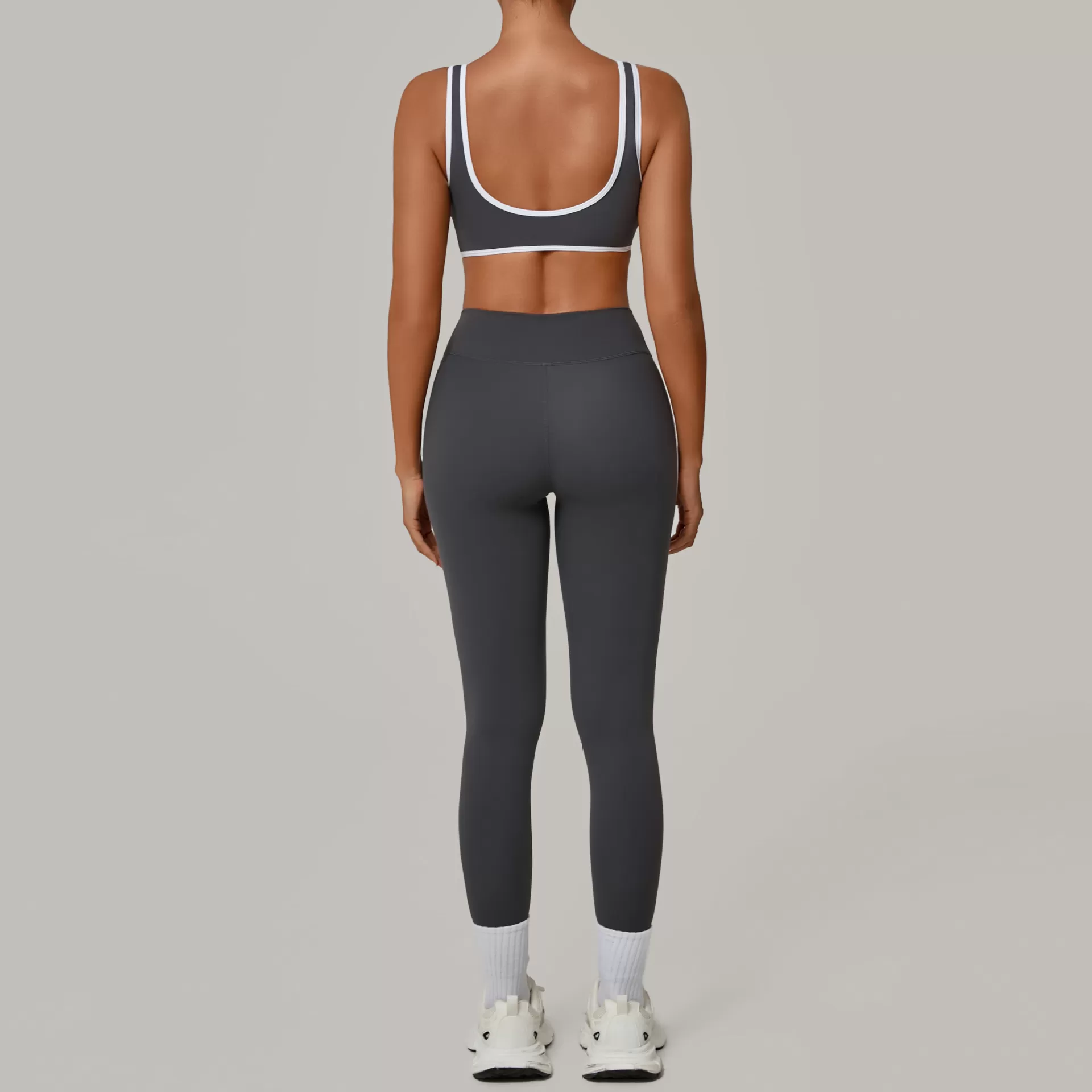 Conjunto de entrenamiento deportivo para mujer, sujetador deportivo, top corto y leggings de cintura alta, 2 piezas, FGB3914+4601