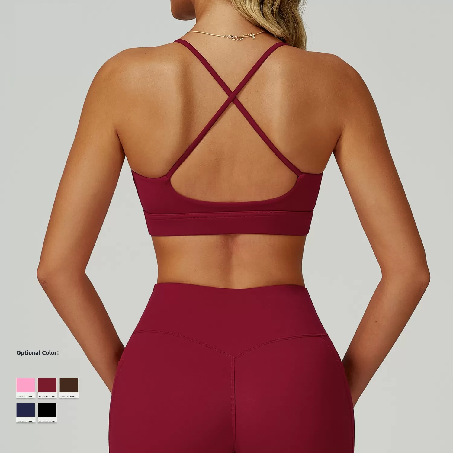 Sujetador deportivo sin espalda para mujer, comodo, para gimnasio, yoga, correr, fitness, FGBEWX2030