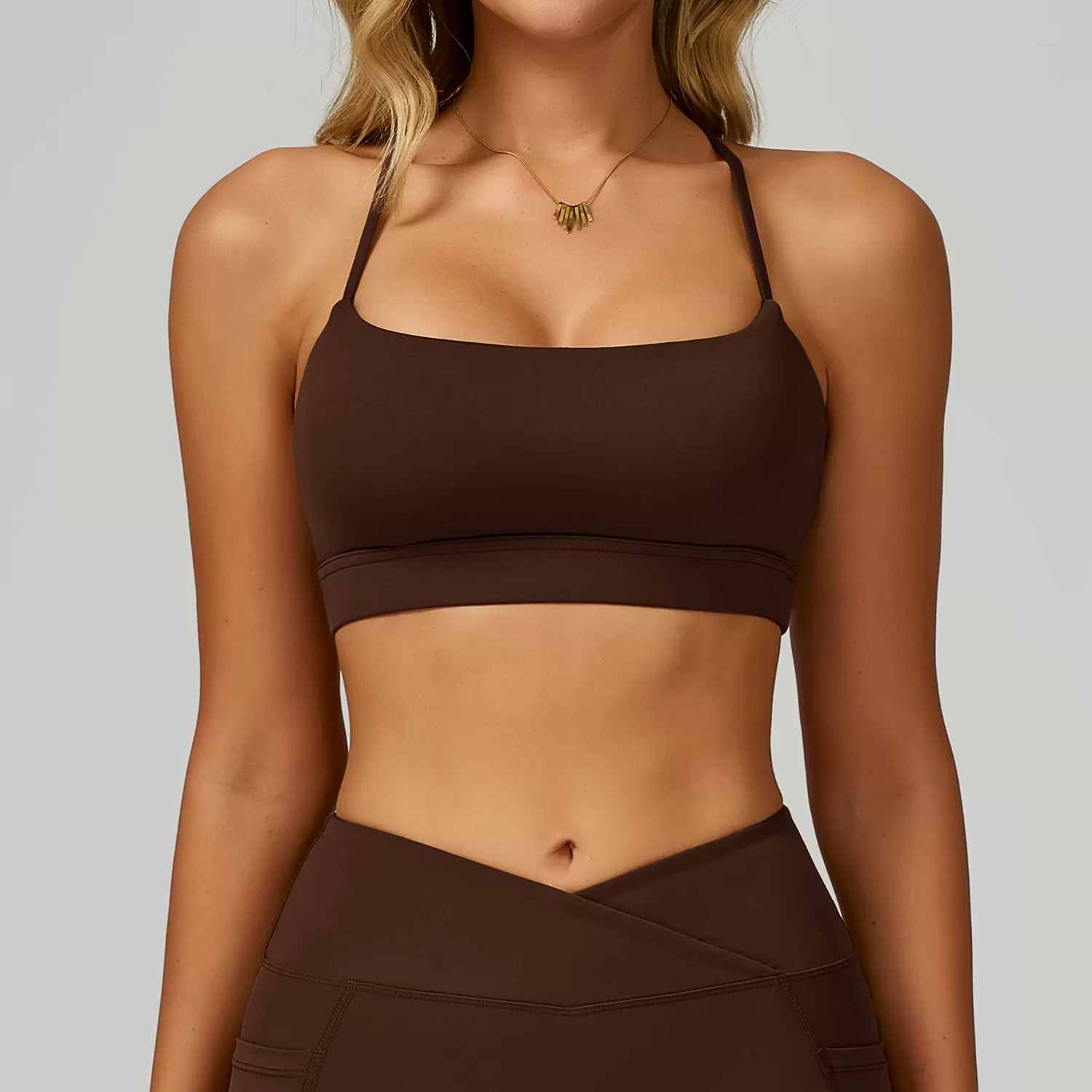 Sujetador deportivo sin espalda para mujer, comodo, para gimnasio, yoga, correr, fitness, FGBEWX2030