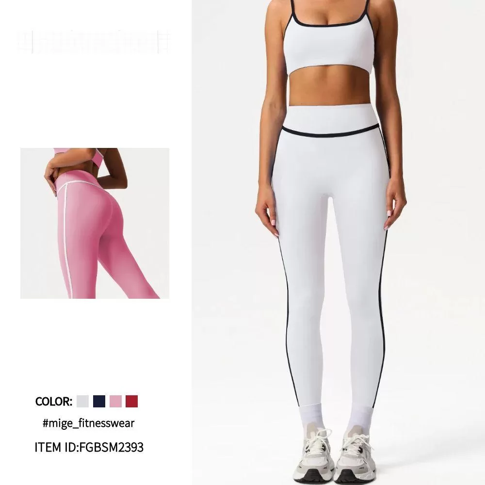 Leggings de yoga para mujer, con diseno de cadera, para correr, fitness, gimnasio, fitness, FGBSM2393