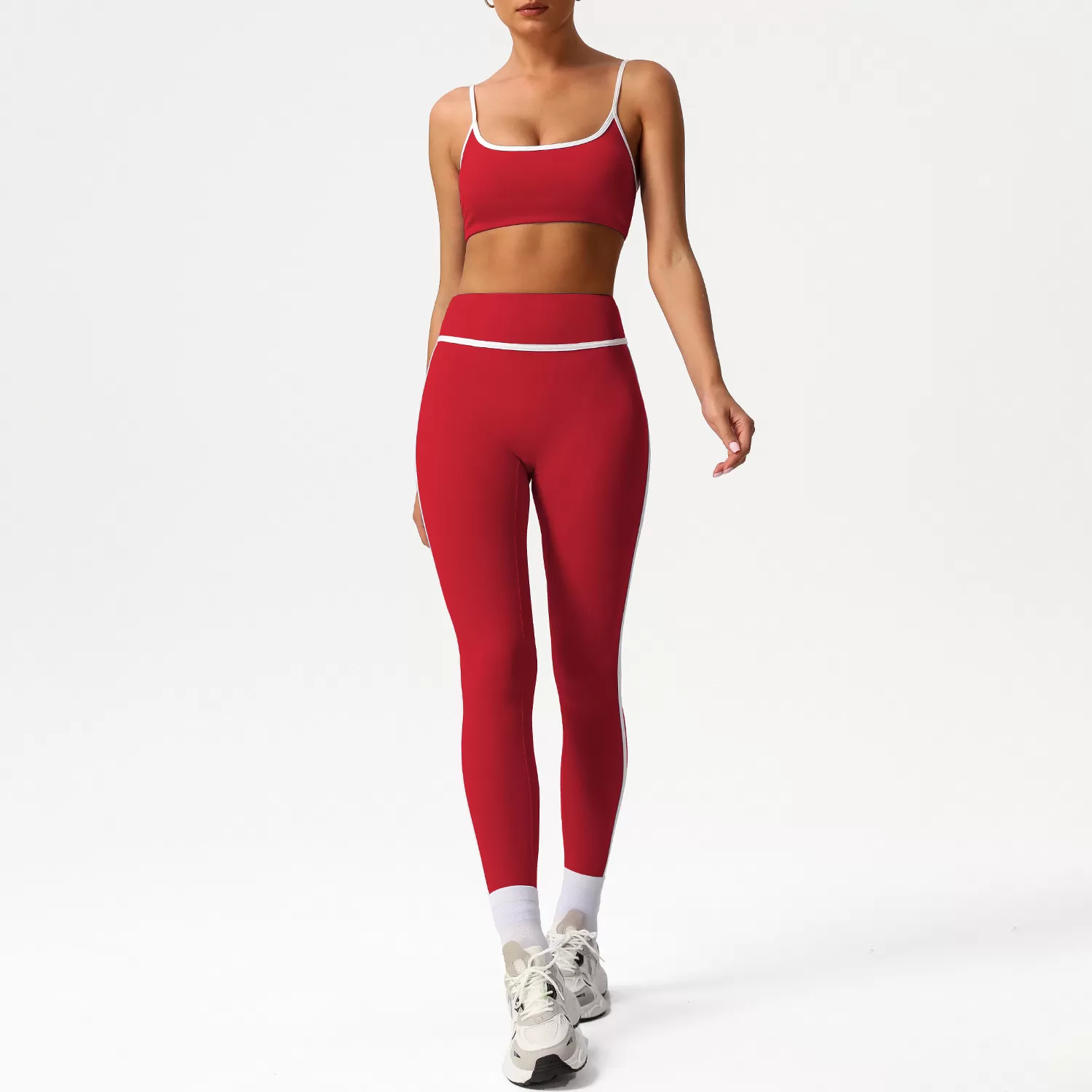 Sujetador rojo + leggings