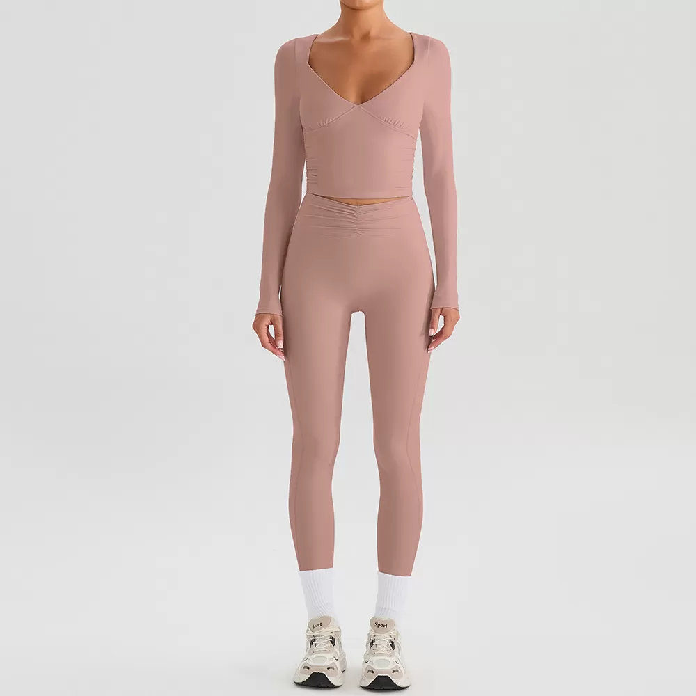 Mangas largas rosas + leggings