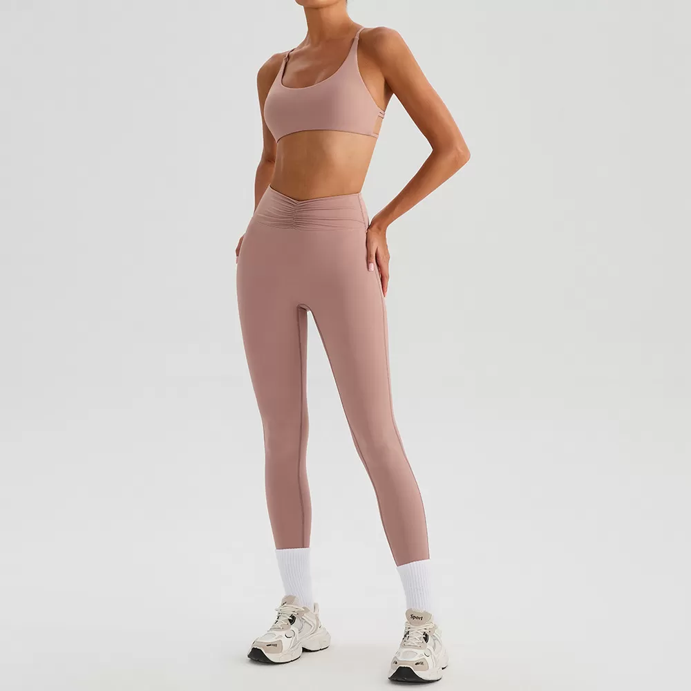 Sujetador y leggings rosas