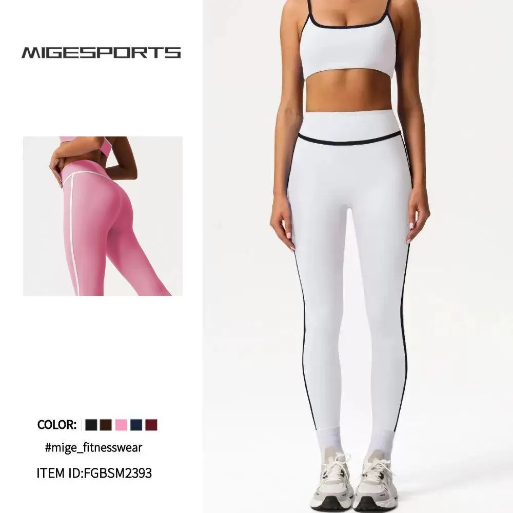 Leggings de yoga para mujer, con diseno de cadera, para correr, fitness, gimnasio, fitness, FGBSM2393