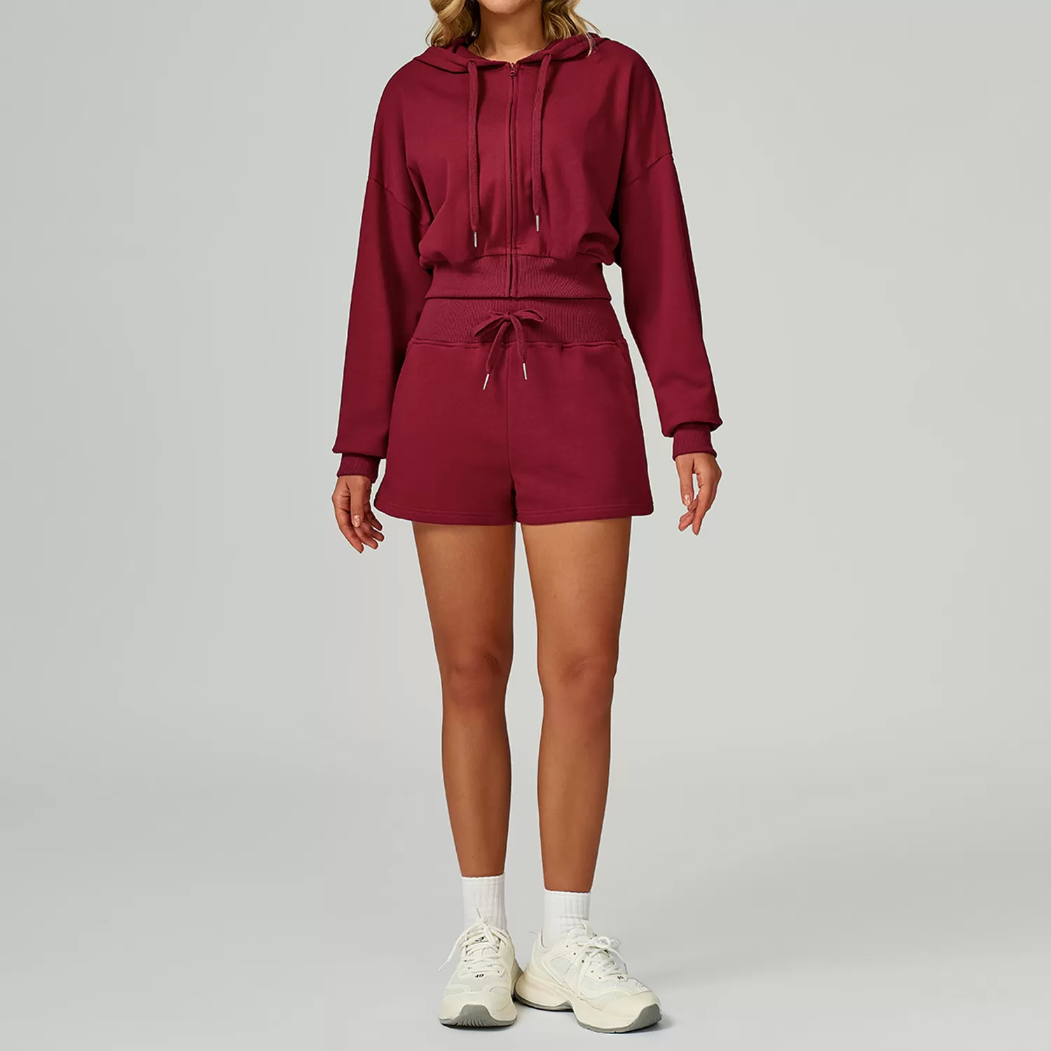 Conjunto de pantalones cortos rojos
