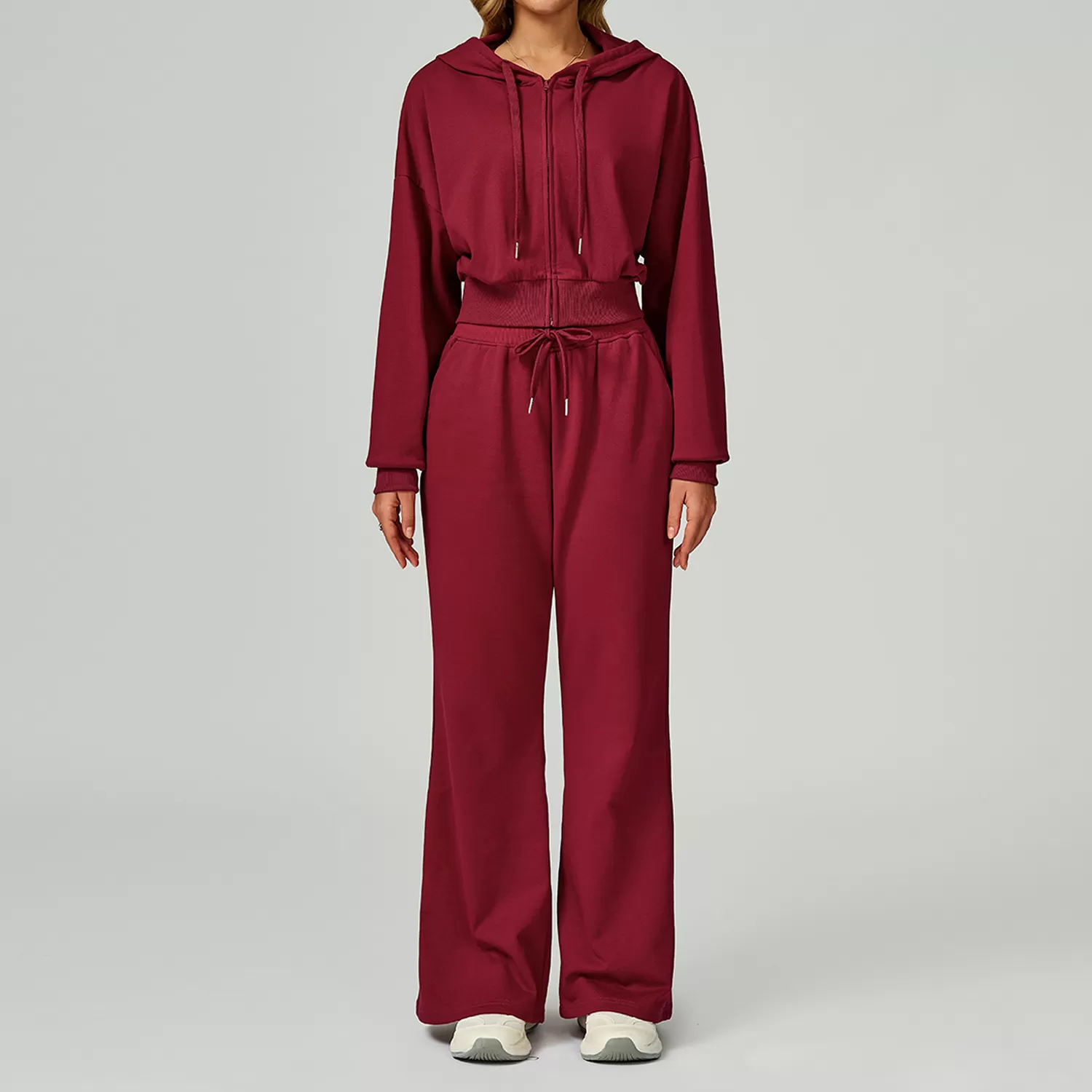 Conjunto de pantalones rojos