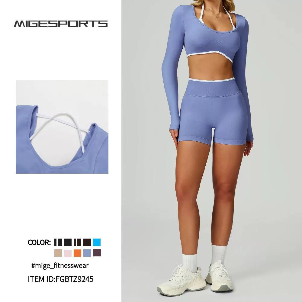 Conjuntos de yoga y fitness para mujer, sujetadores deportivos, leggings, conjuntos de yoga para correr y gimnasio, FGBTZ9245