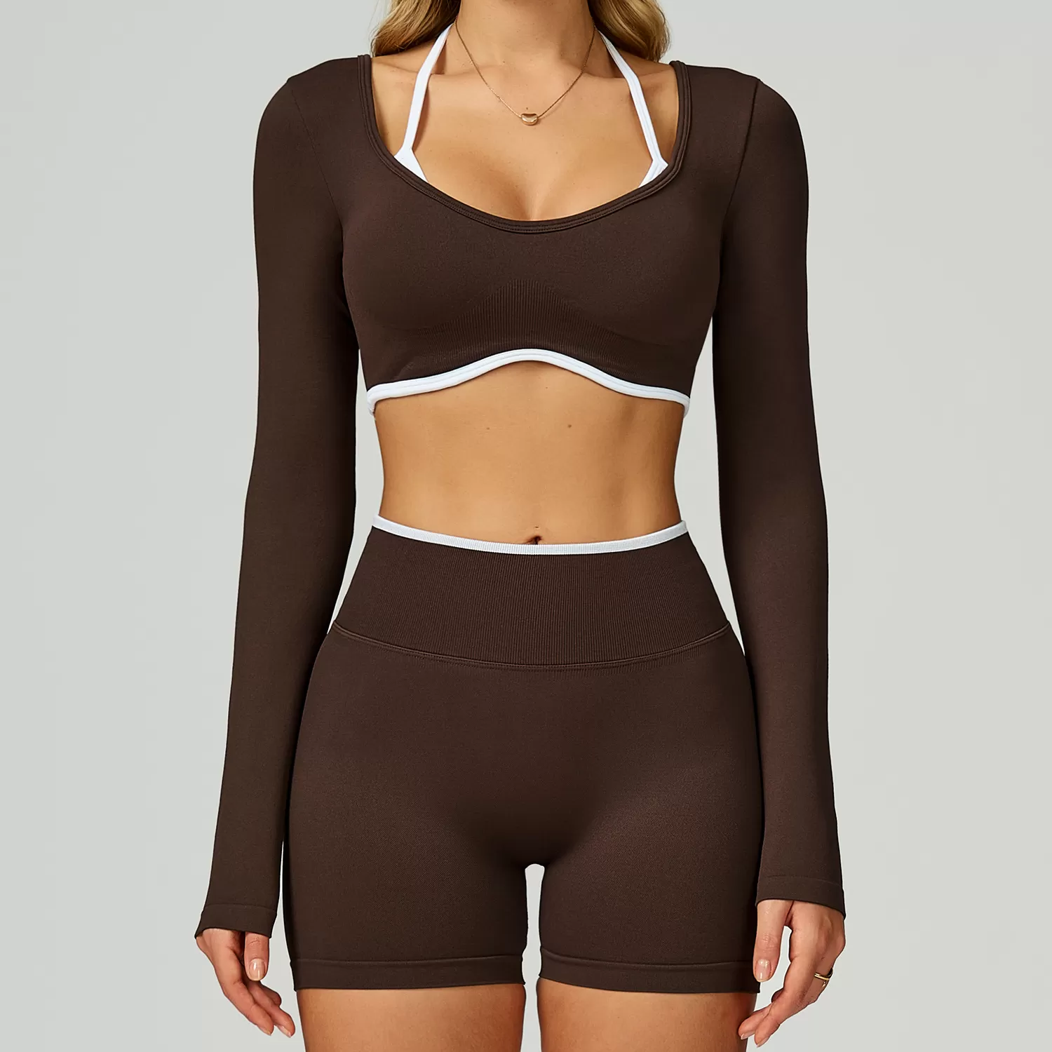 Conjuntos de yoga y fitness para mujer, sujetadores deportivos, leggings, conjuntos de yoga para correr y gimnasio, FGBTZ9245