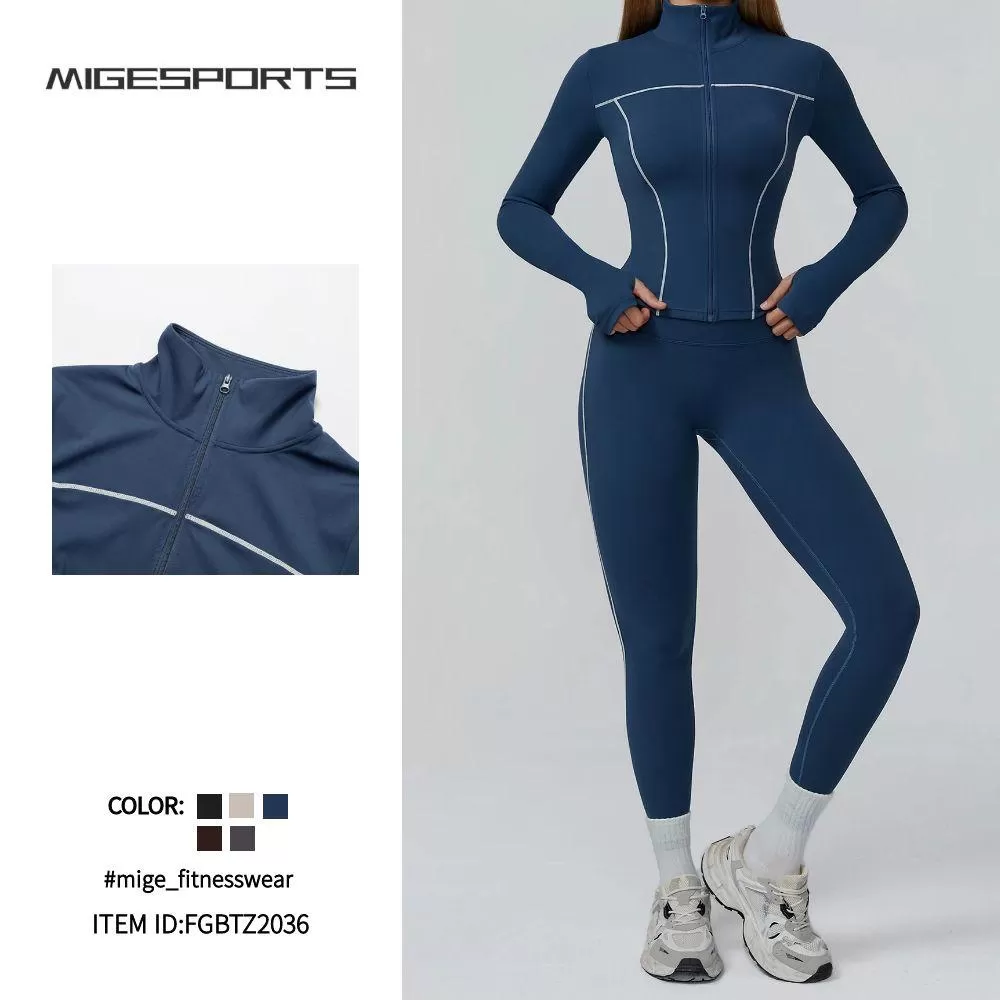 Conjunto de leggings de yoga para mujer, pantalones de entrenamiento, sujetador deportivo, ropa deportiva, conjunto de yoga ajustado para gimnasio, FGBTZ2036