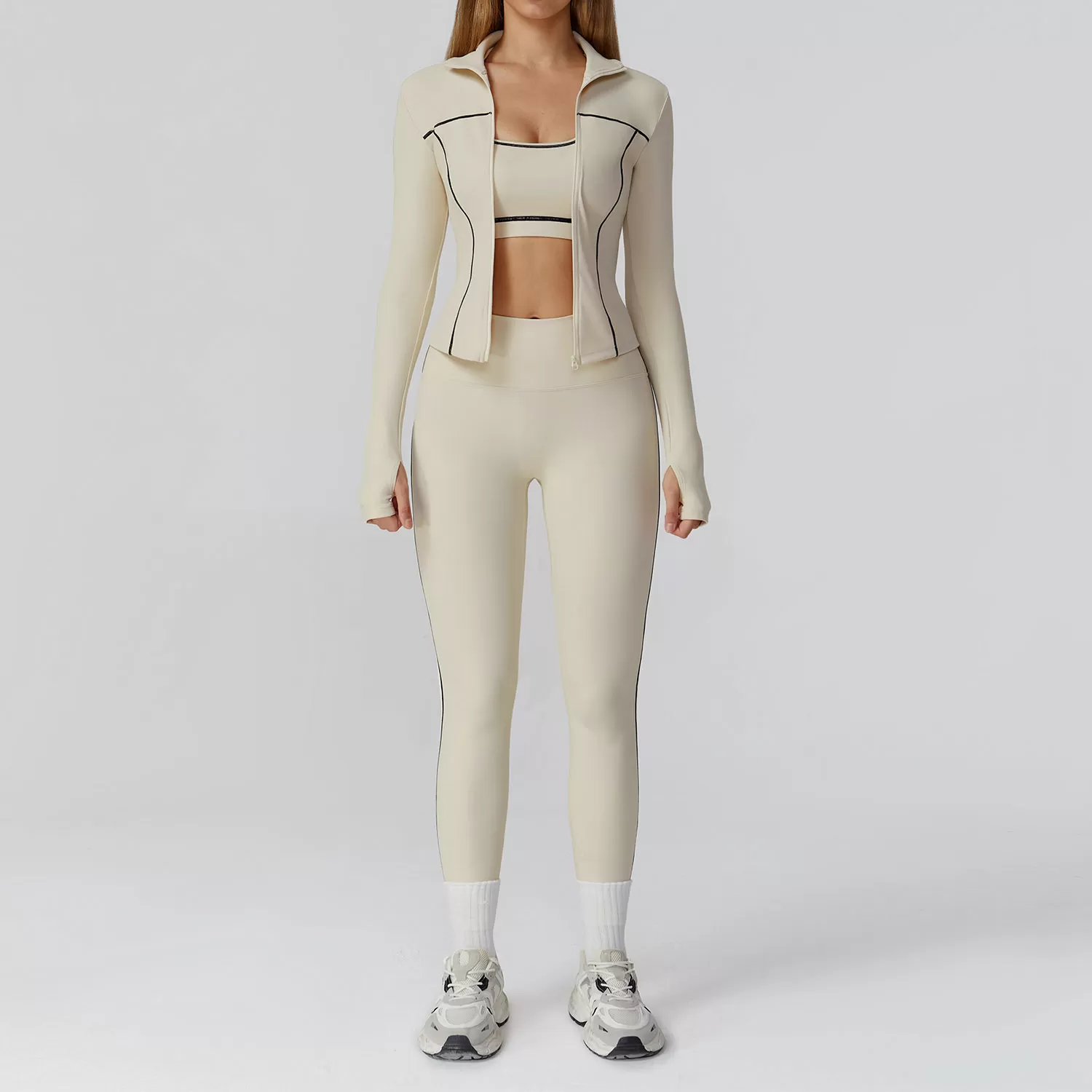 Conjunto de leggings de yoga para mujer, pantalones de entrenamiento, sujetador deportivo, ropa deportiva, conjunto de yoga ajustado para gimnasio, FGBTZ2036