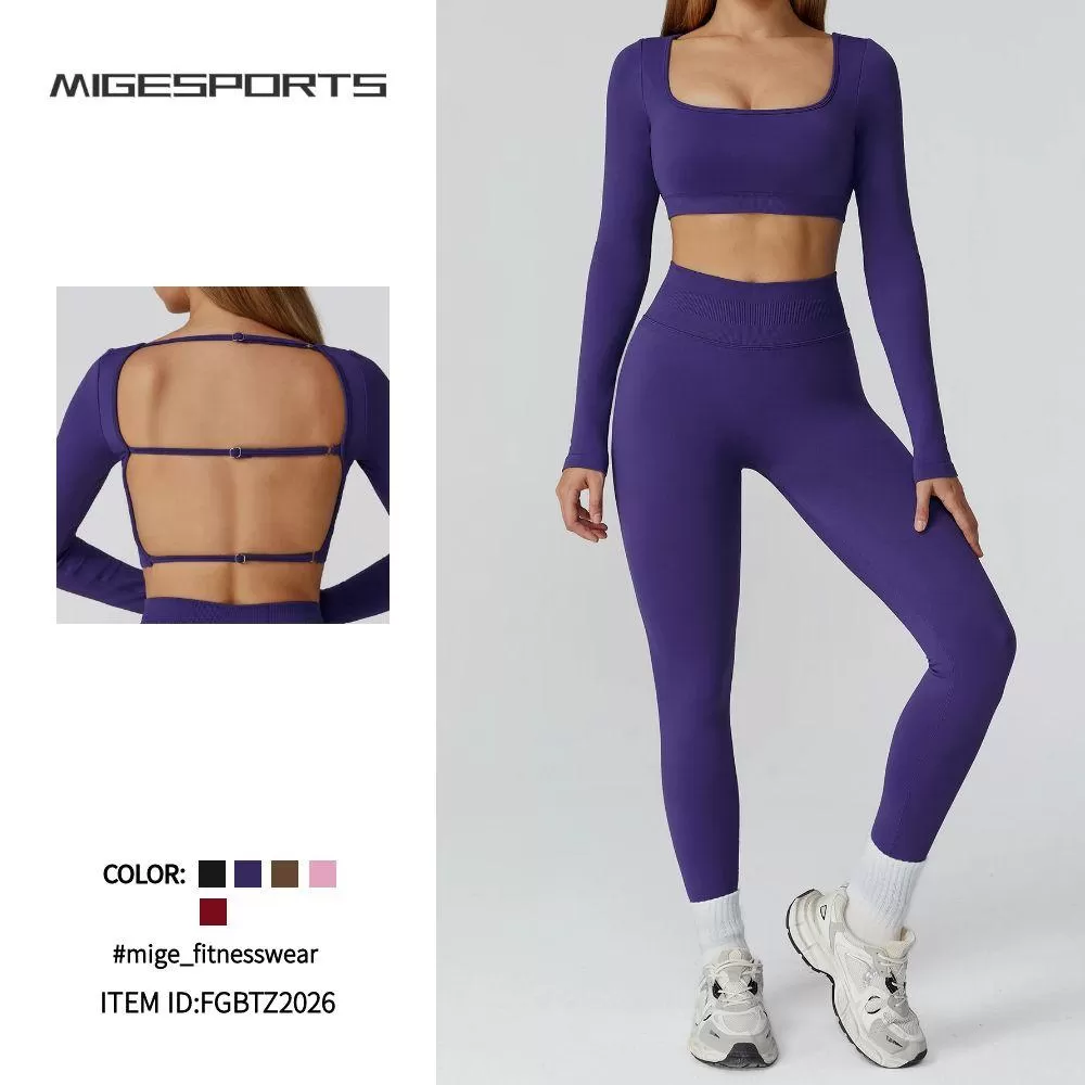 Conjuntos de yoga para mujer, de secado rápido, ajustados, para correr, fitness, sujetador antigolpes, cintura alta, conjunto deportivo para mujer, ropa deportiva para exteriores, gimnasio, FGBTZ7026